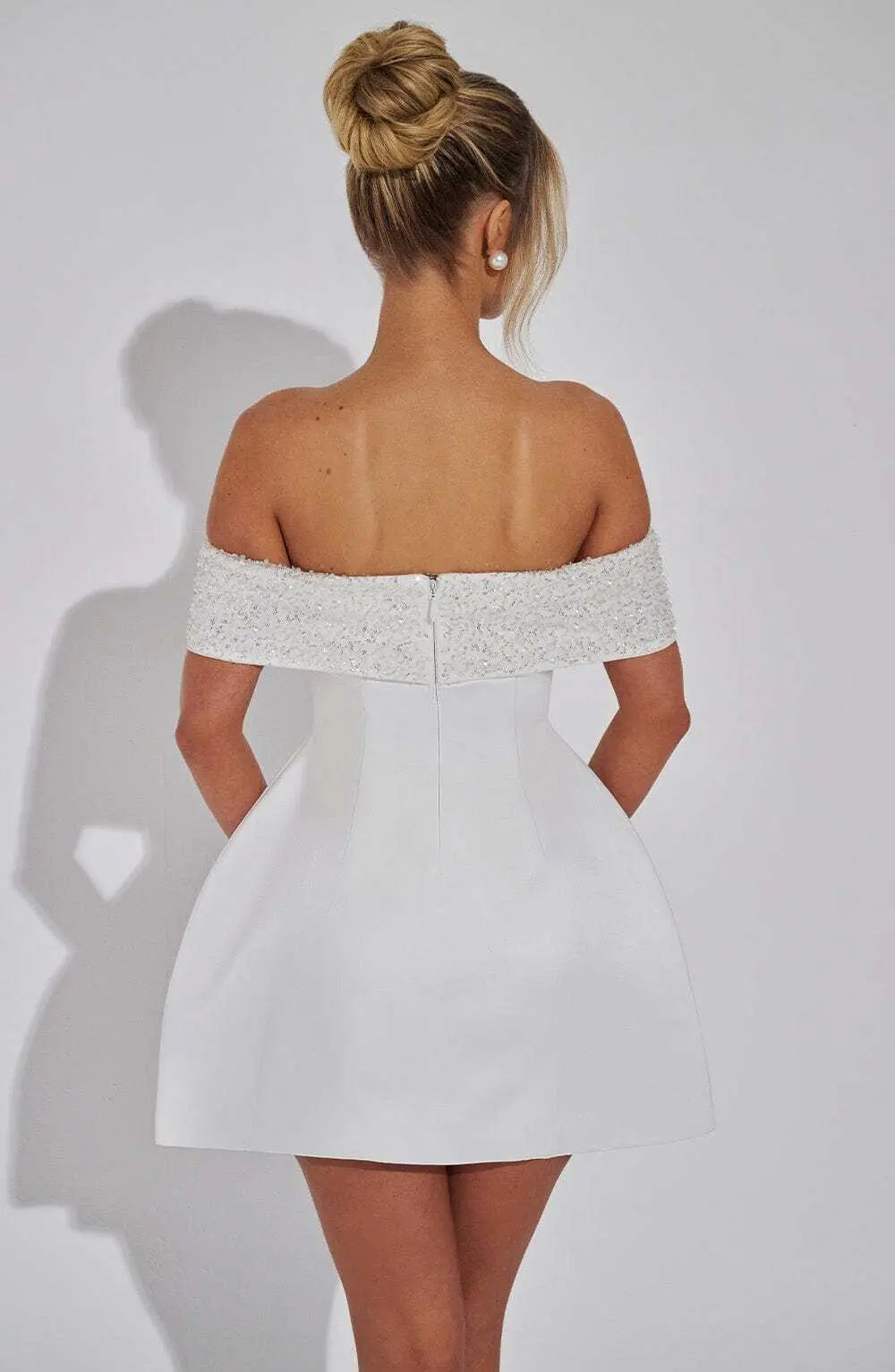 Noelle Mini Dress - Ivory - Image 3