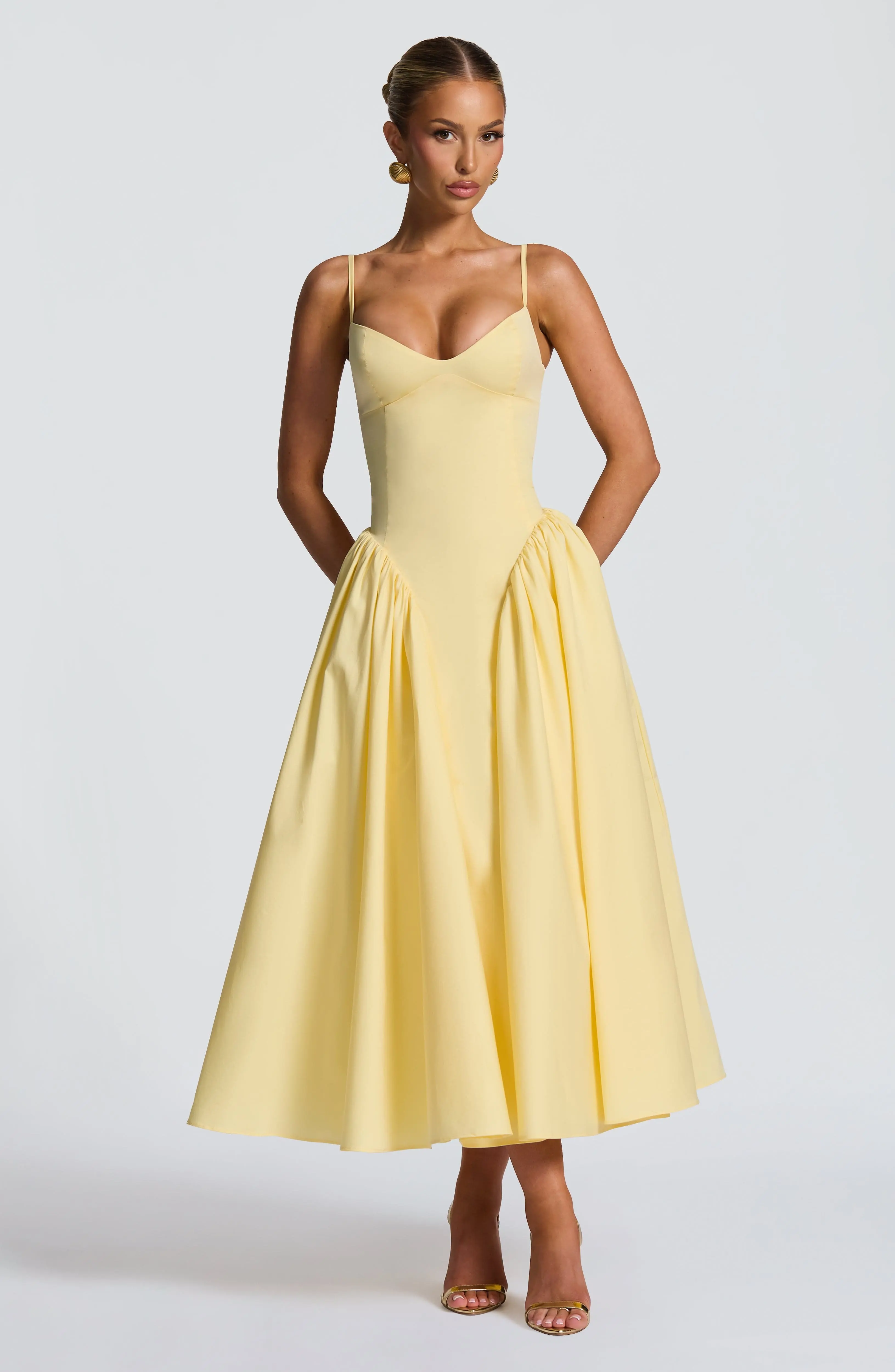 Emerson Midi Dress - Lemon - Image 8