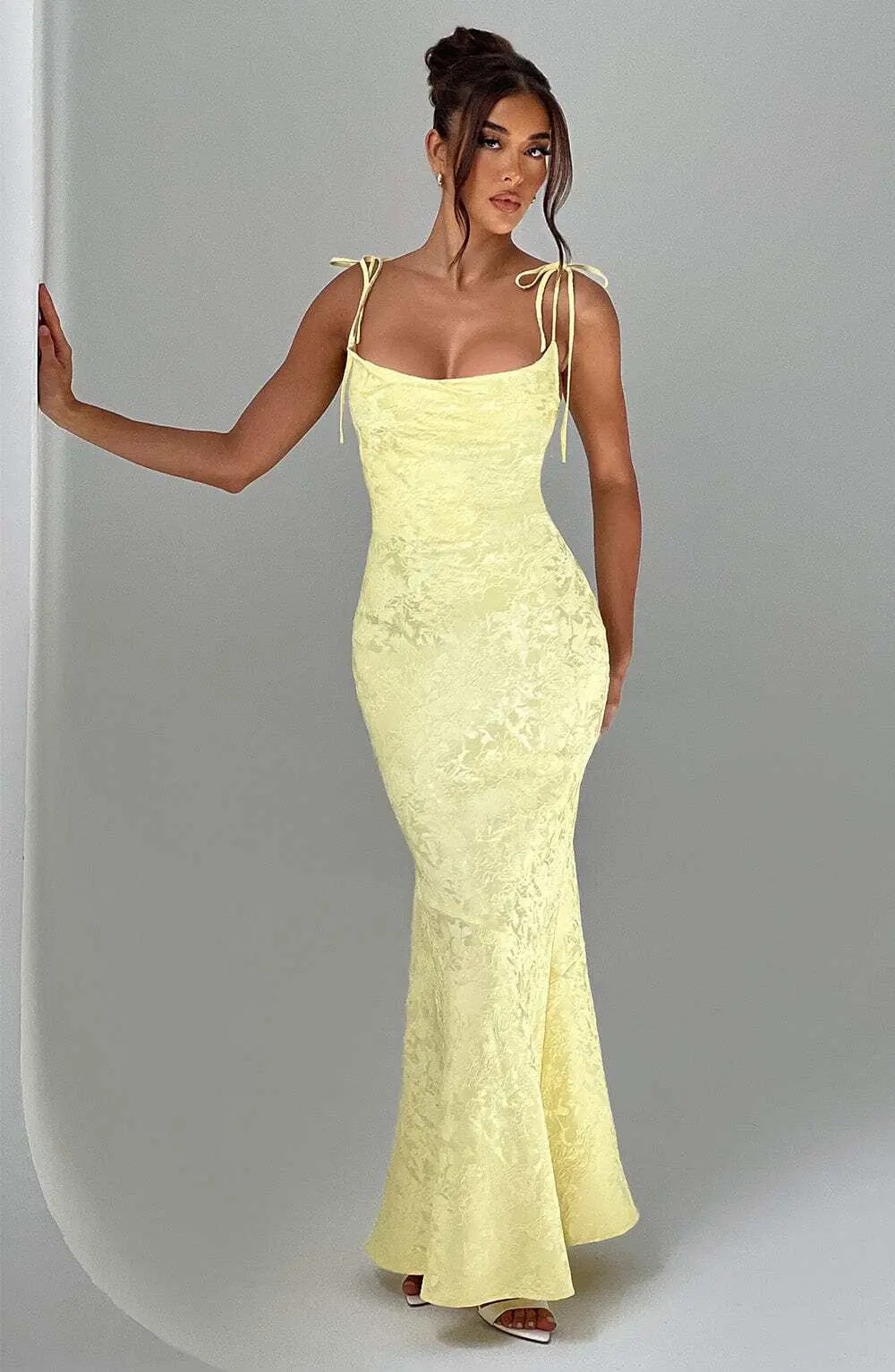 Whitney Maxi Dress - Lemon - Image 6