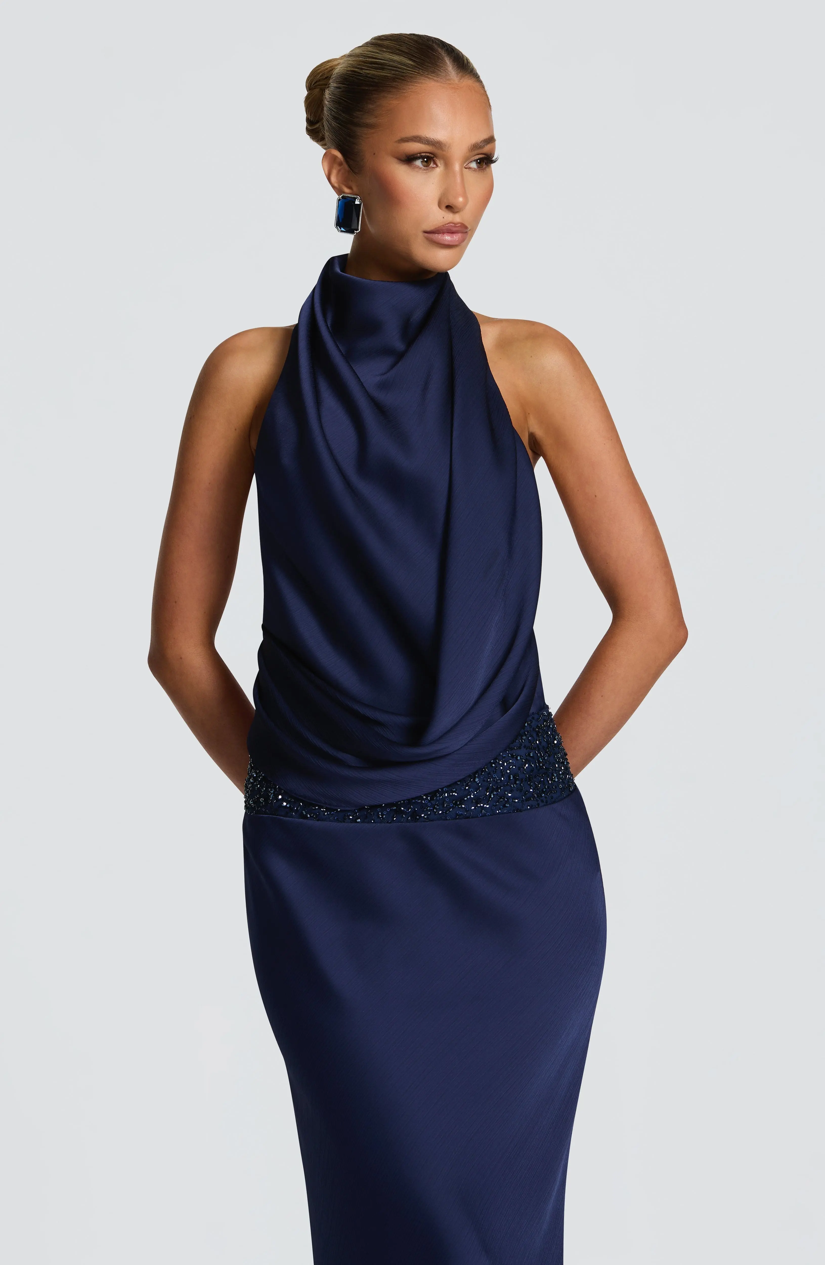 Armelle Maxi Dress - Navy - Image 4