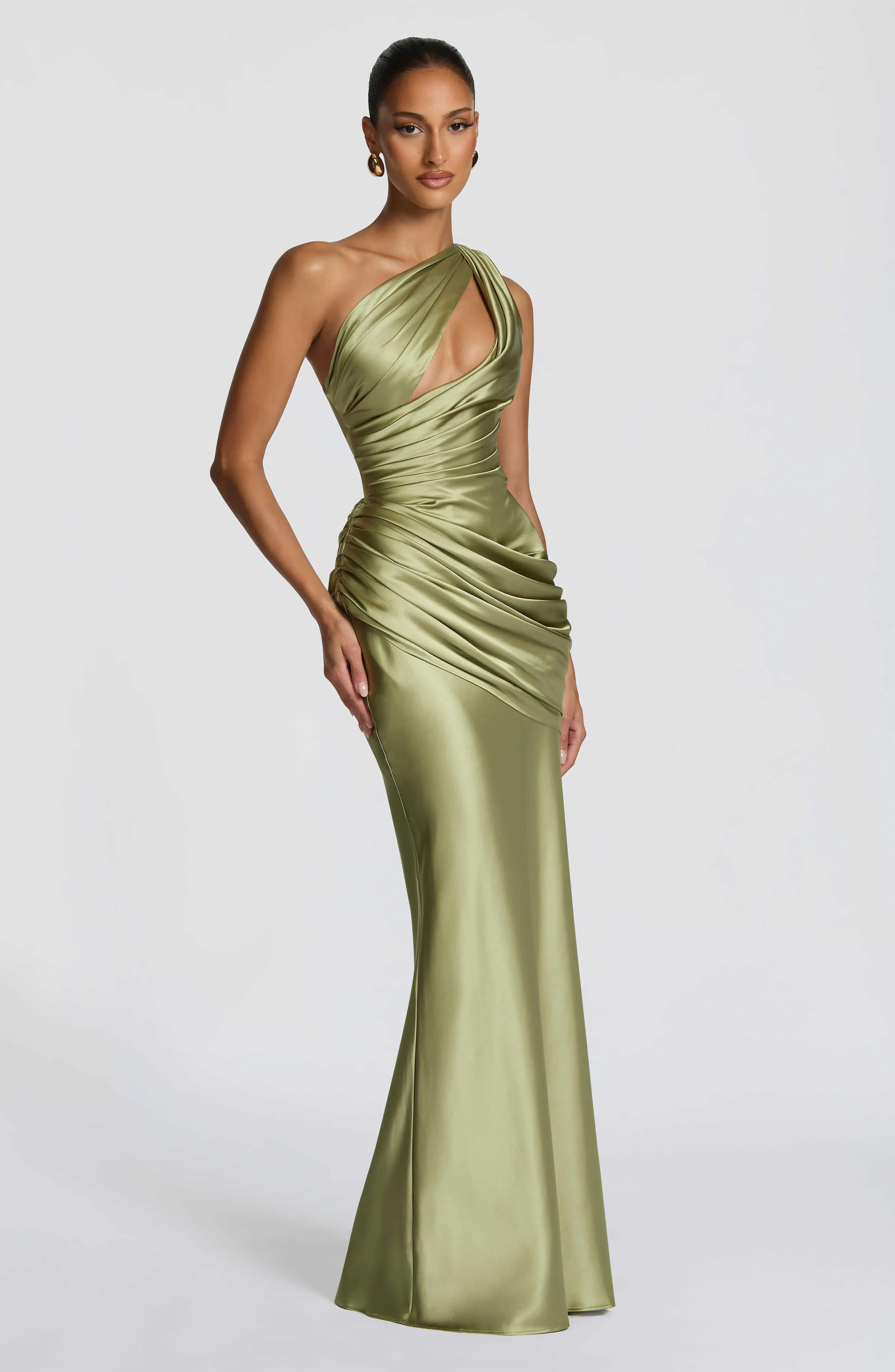 Emina Maxi Dress - Light Olive - Image 3