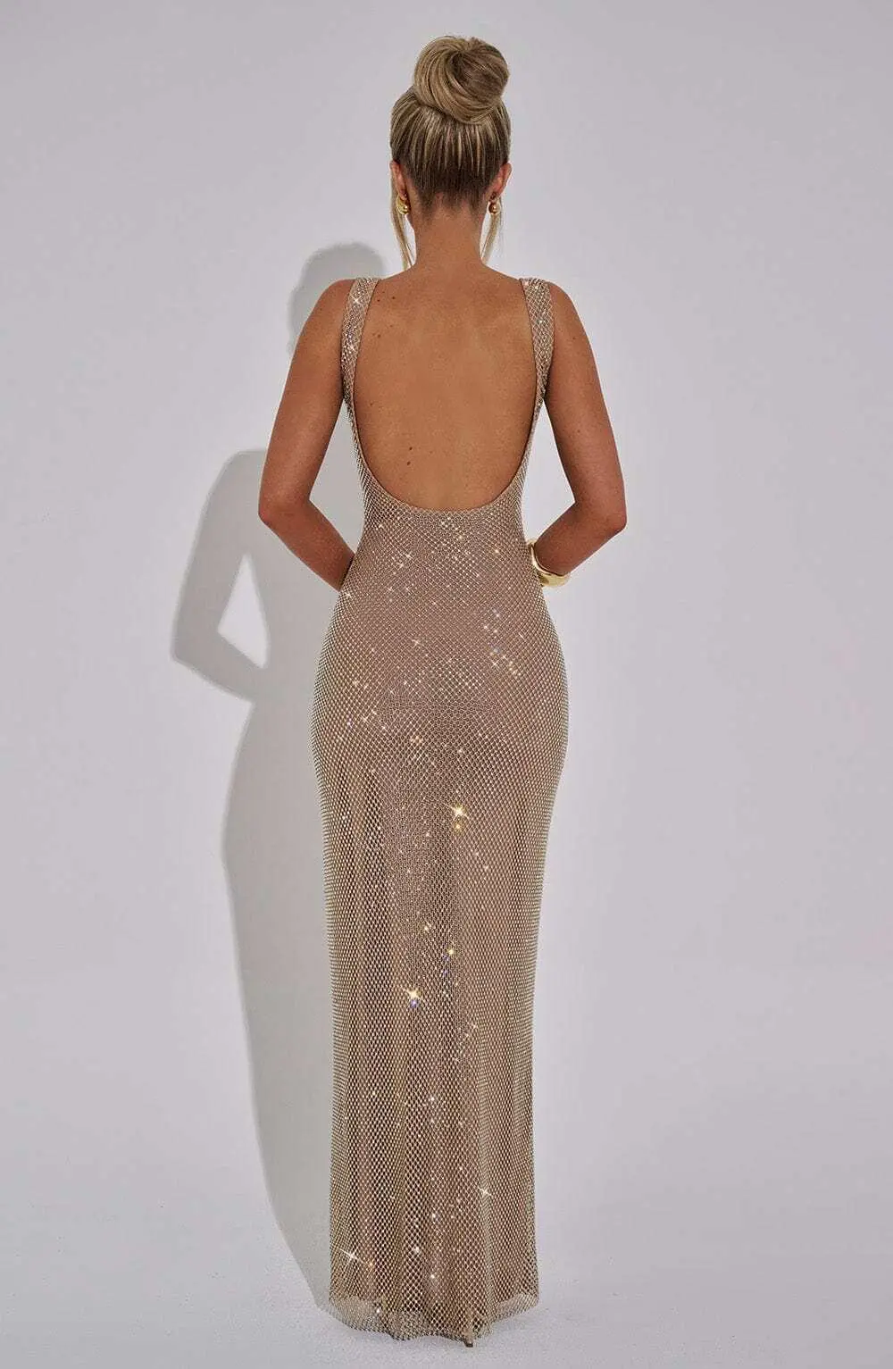 Petra Maxi Dress - Gold - Image 10