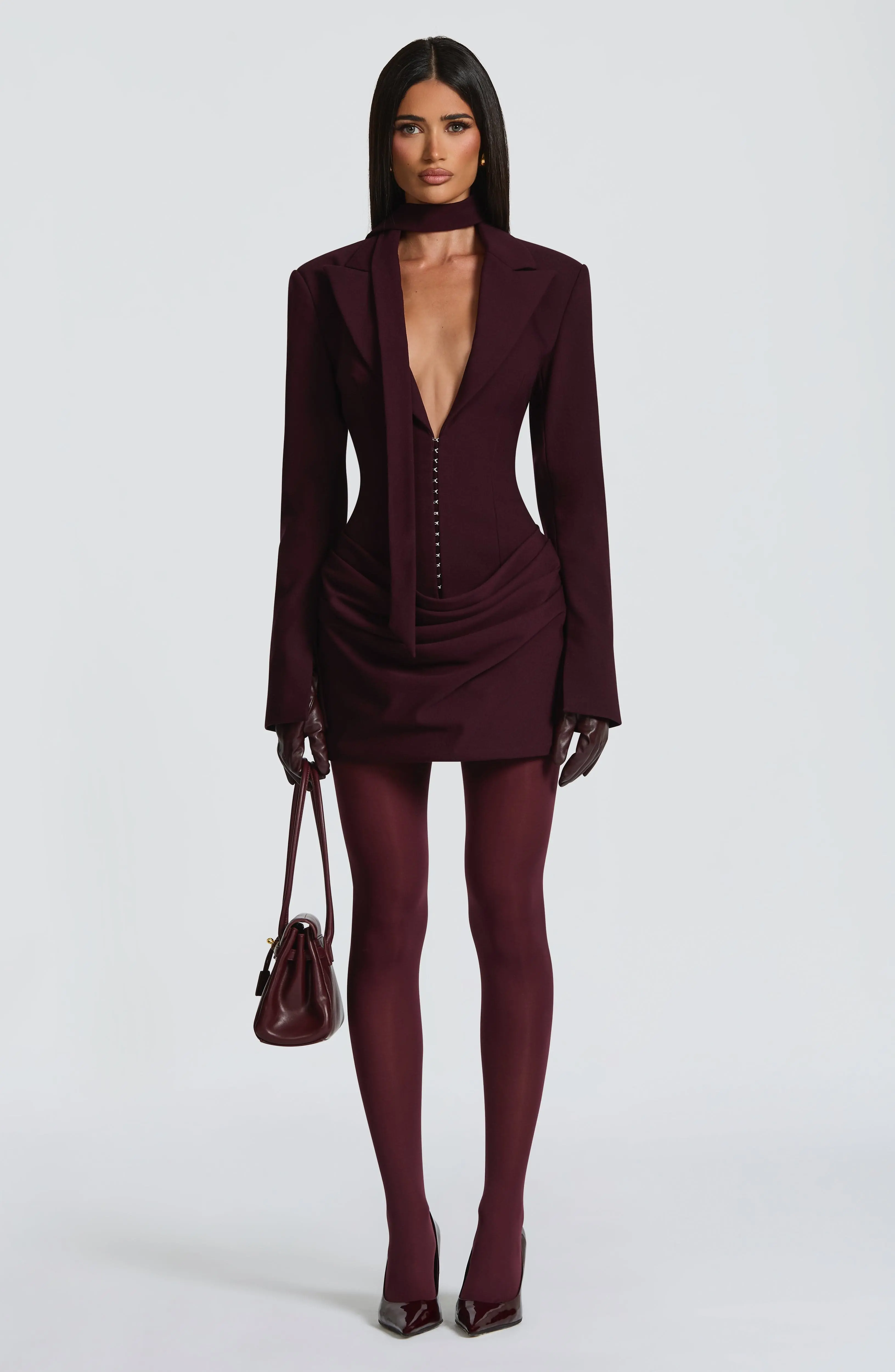 Susie Mini Dress - Plum - Image 6