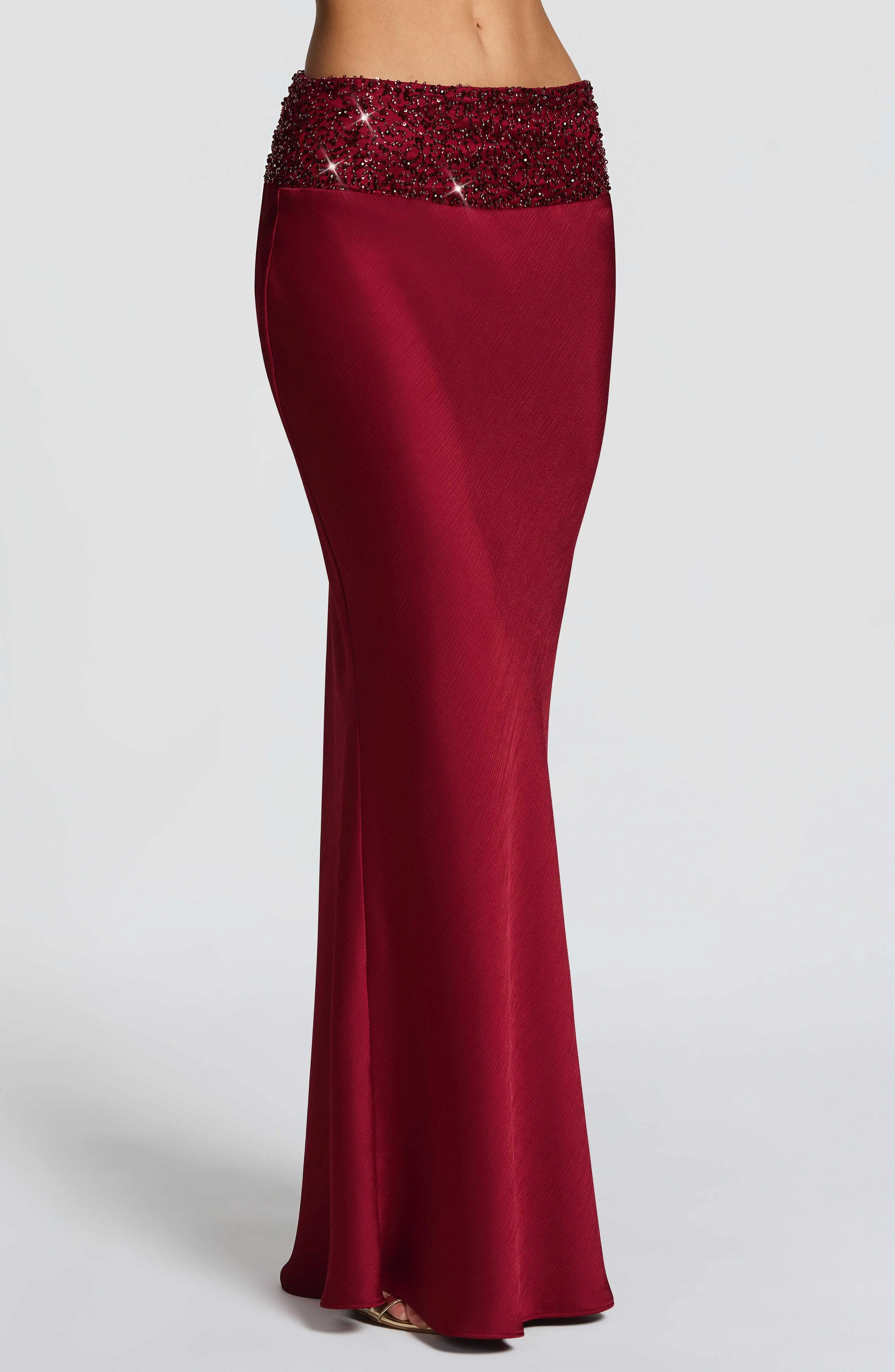 Ira Maxi Skirt - Burgundy - Image 5