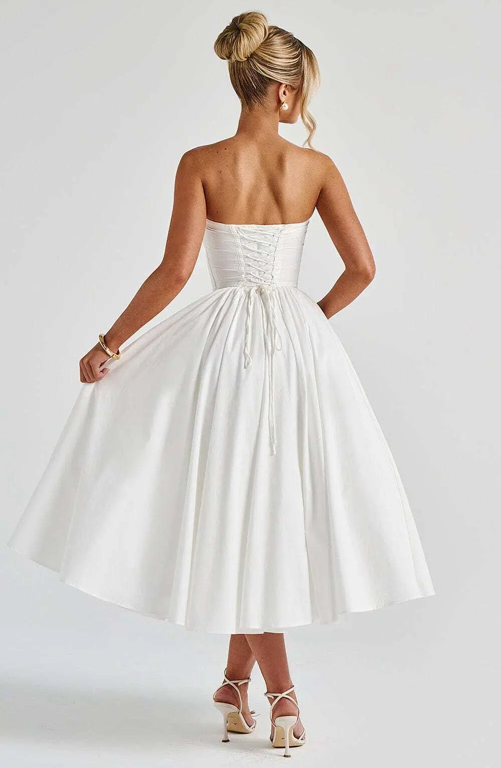 Prim Midi Dress - Ivory - Image 8