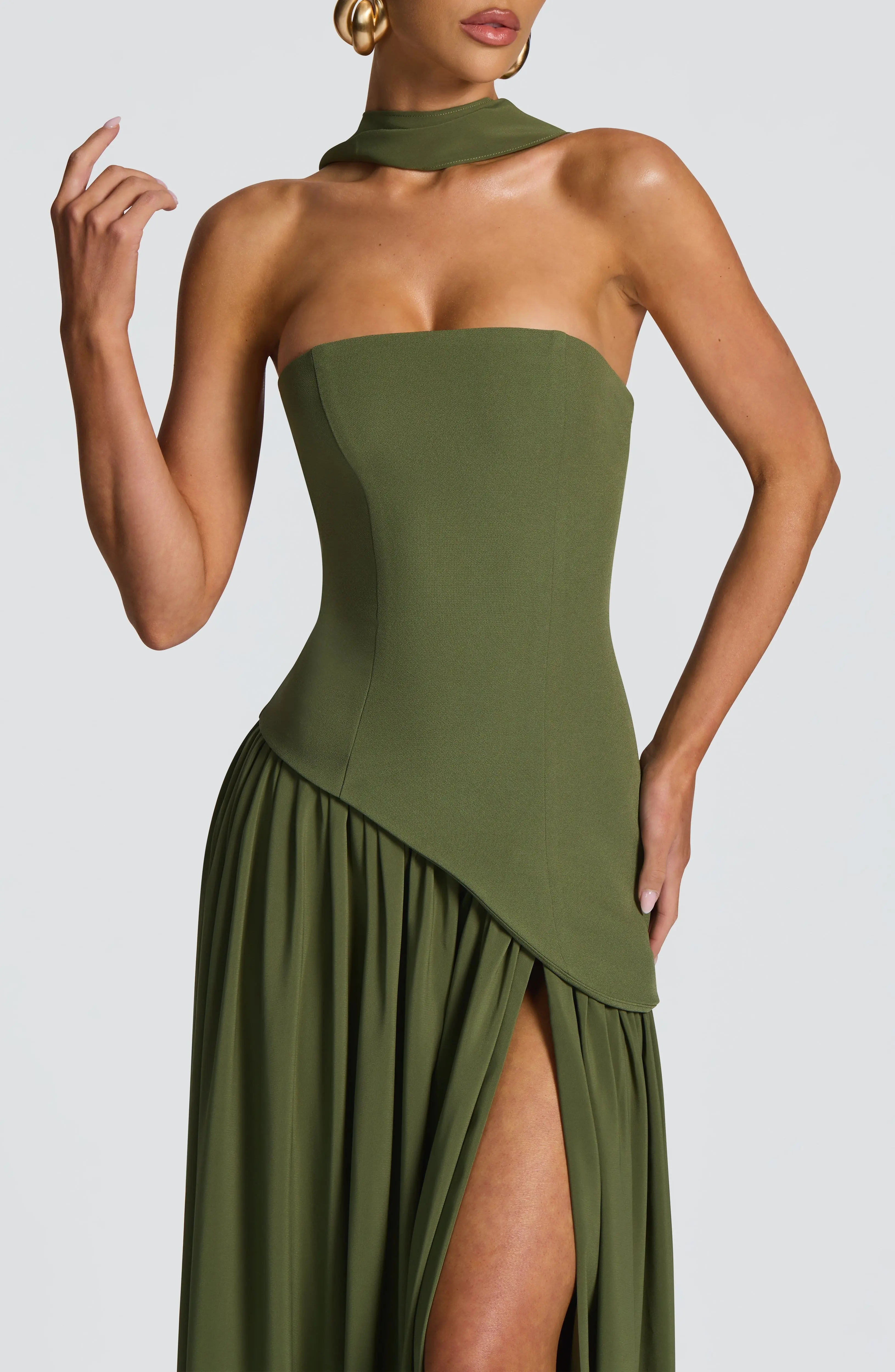 Maliyah Maxi Dress - Khaki - Image 5