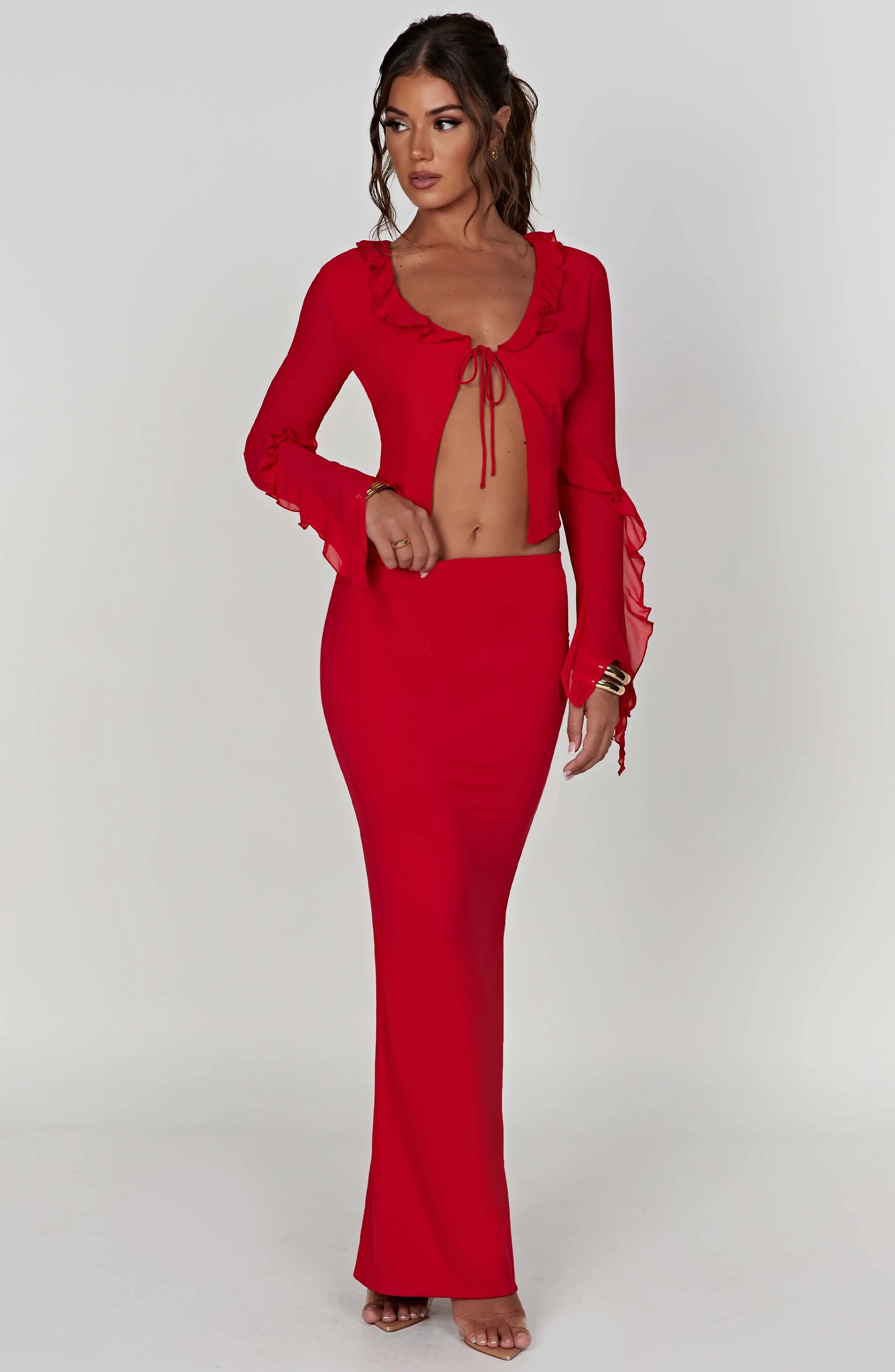 Astrid Maxi Skirt - Red - Image 3