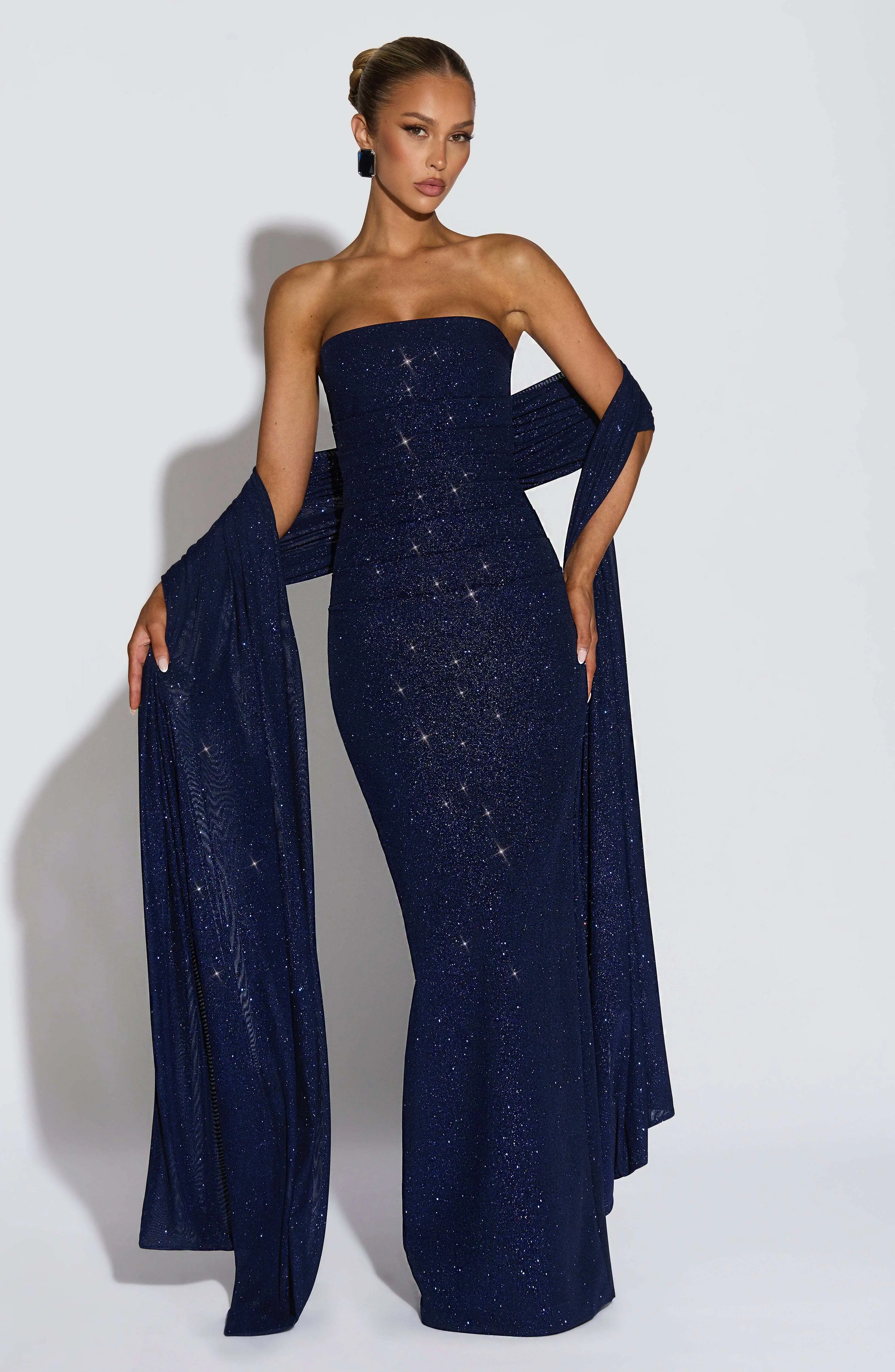 Agnes Shawl - Navy Sparkle - Image 5