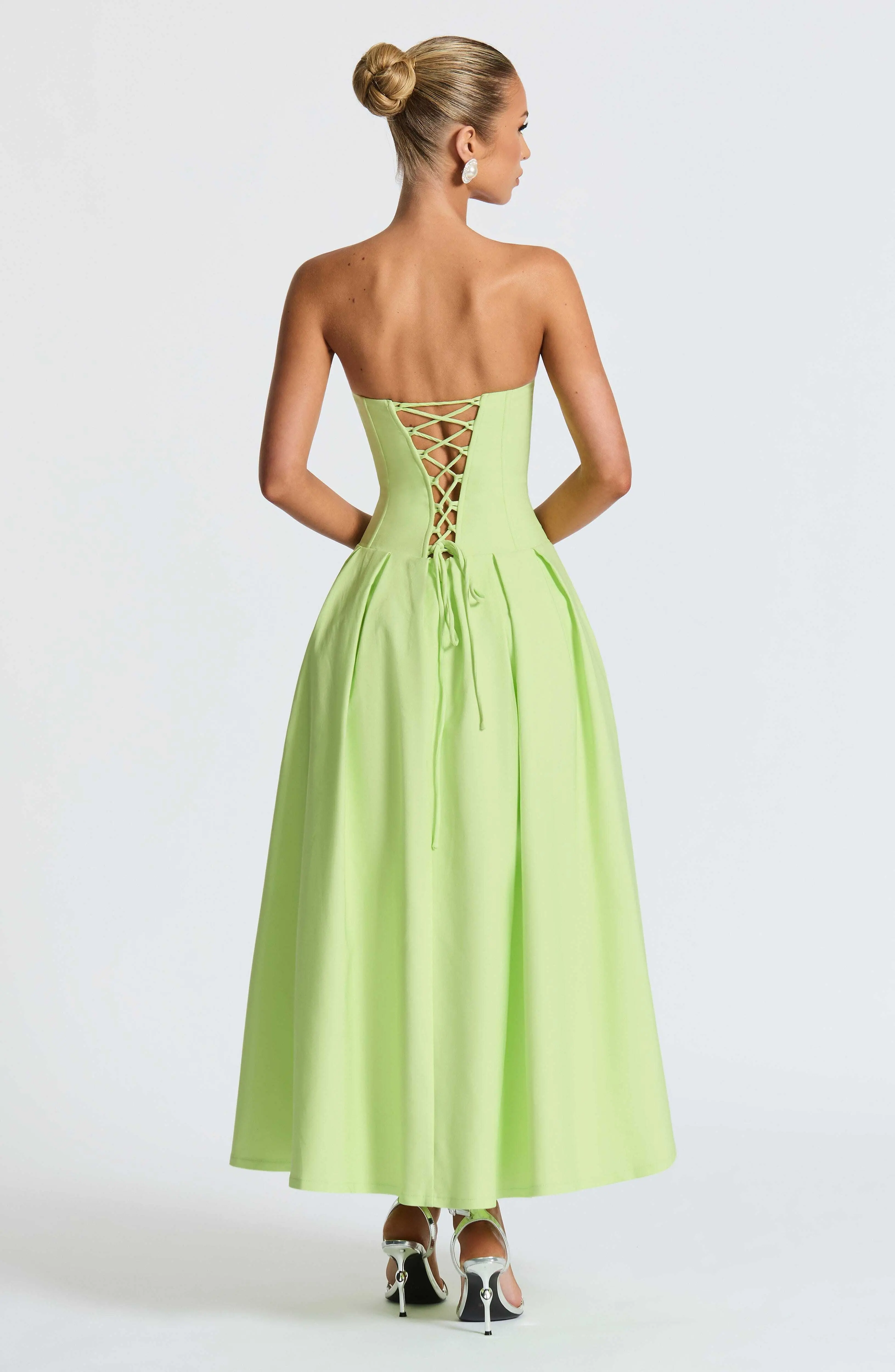 Salma Midi Dress - Lime - Image 2