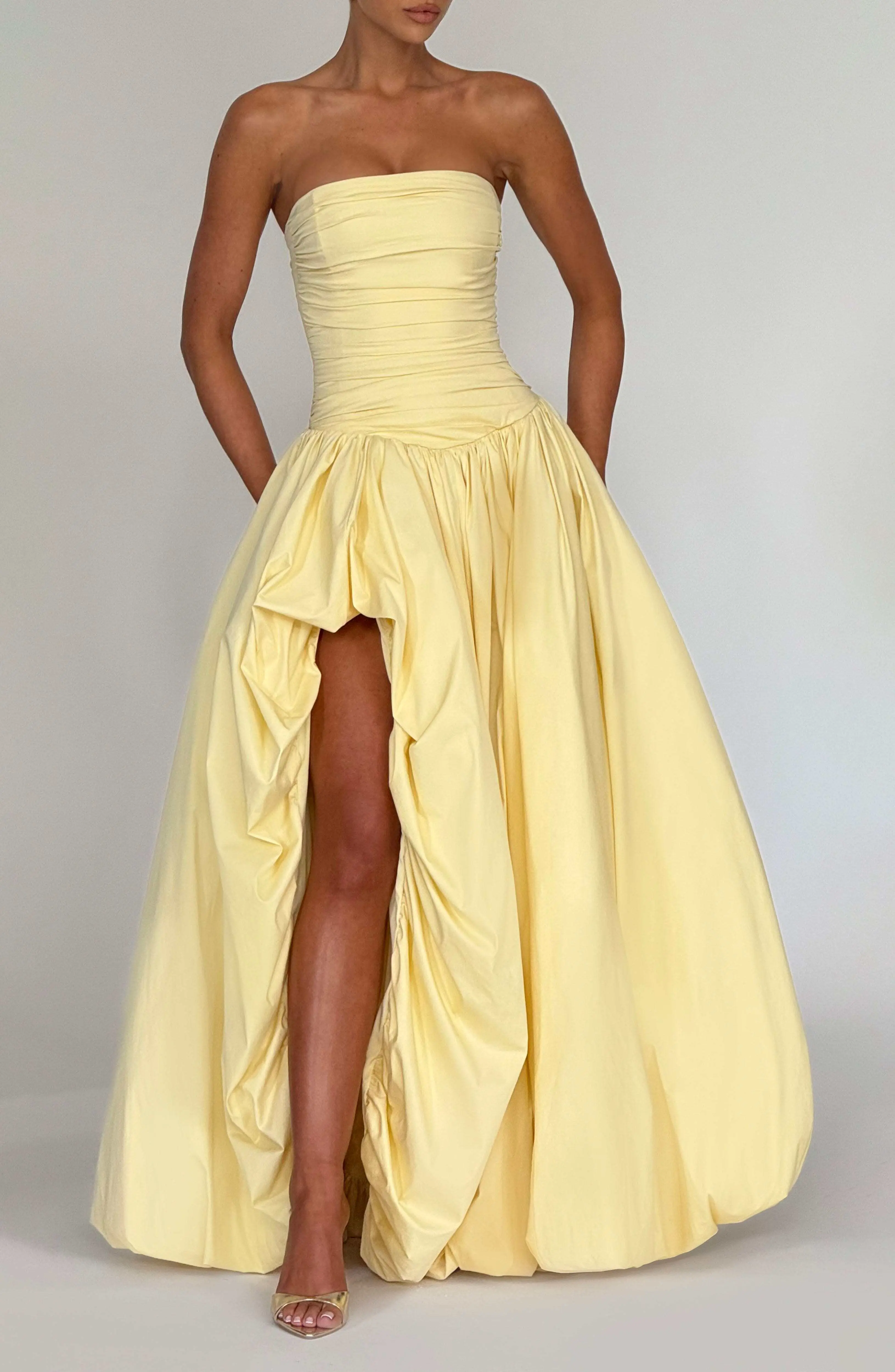 Jillian Maxi Dress - Lemon - Image 4