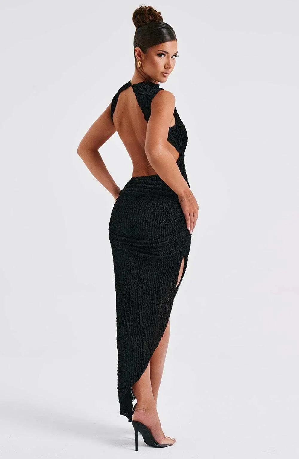 Aphrodite Midi Dress - Black - Image 8