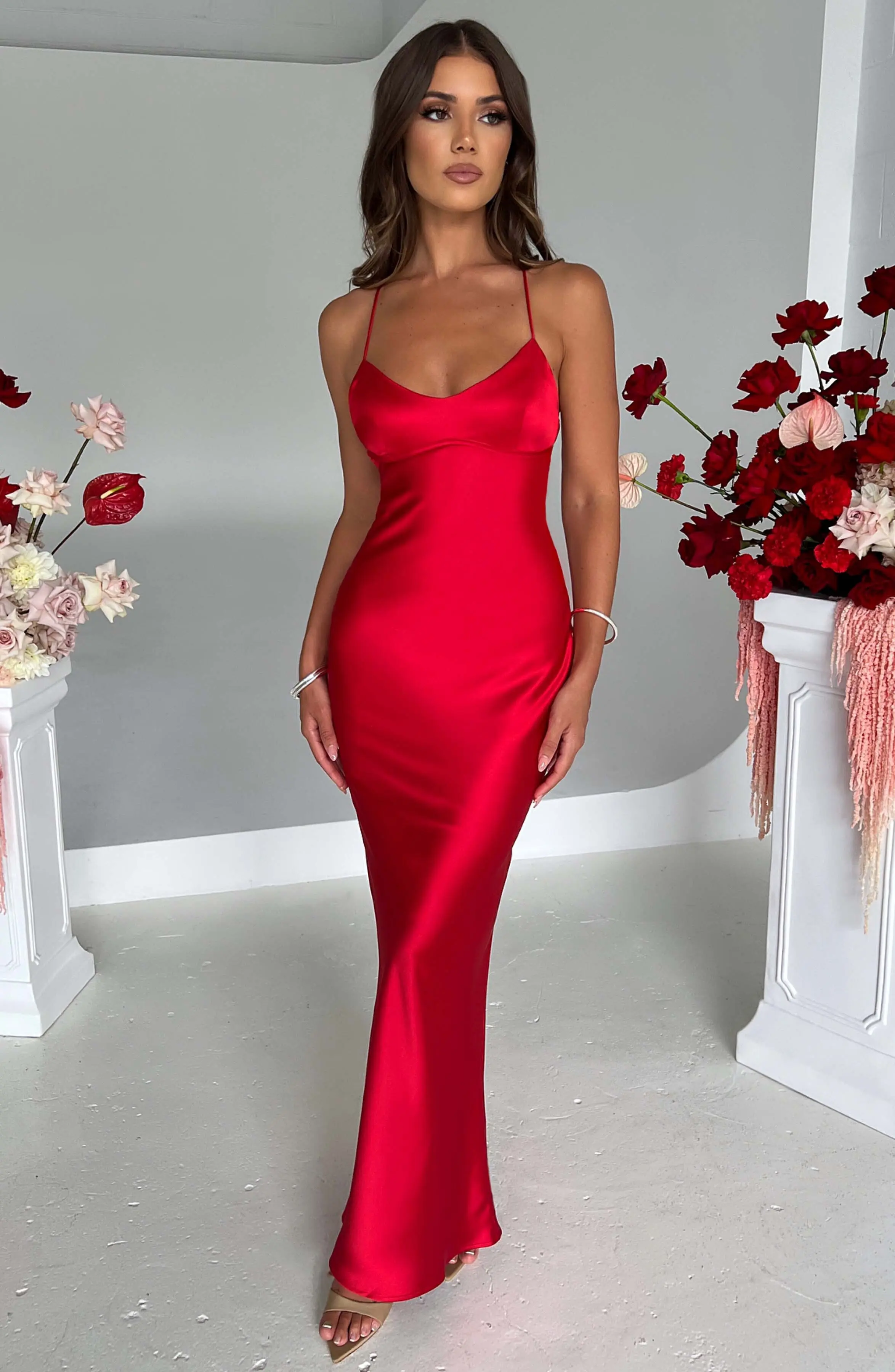 Malika Maxi Dress - Red - Image 7