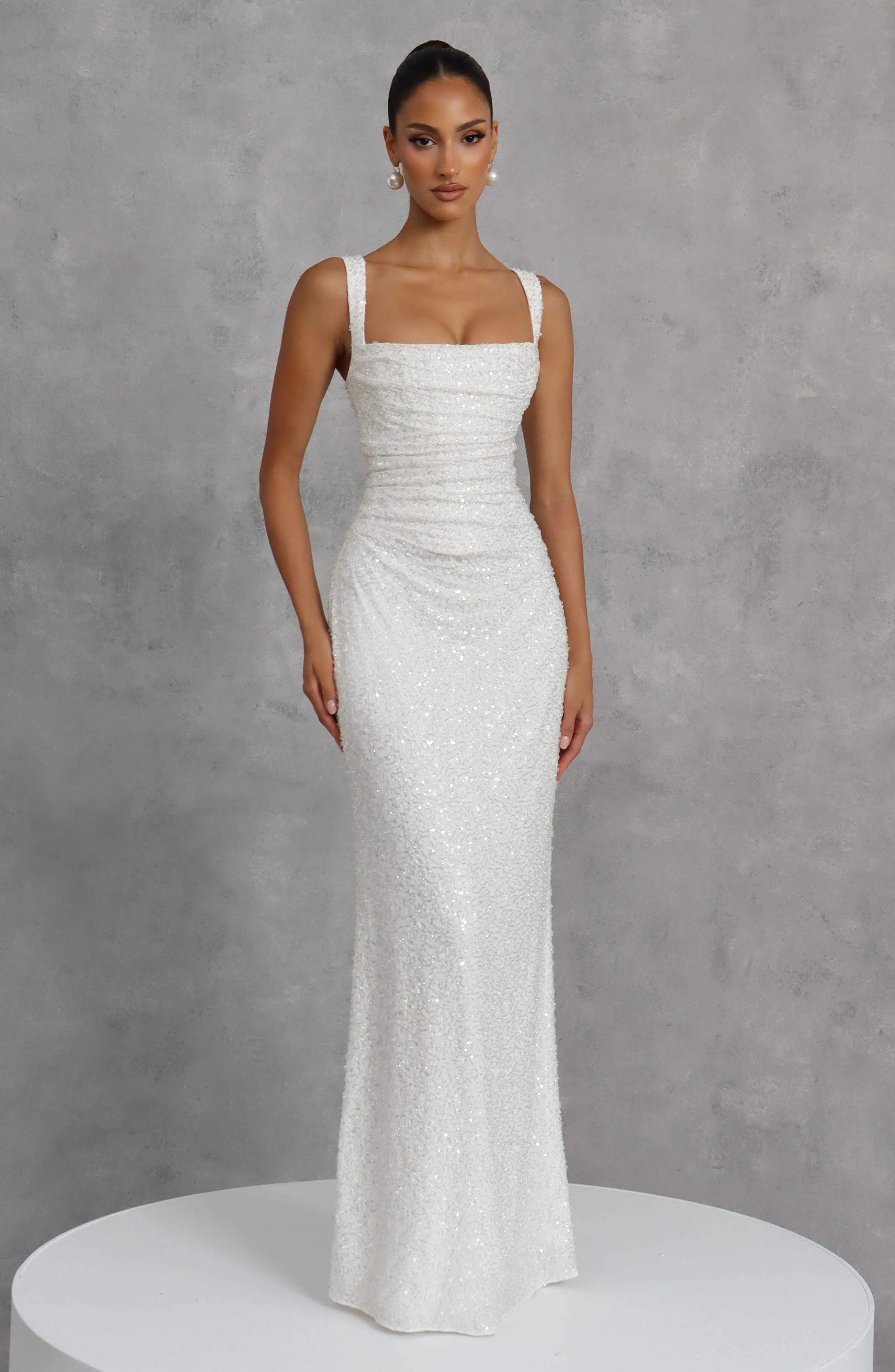 Calanthe Maxi Dress - Ivory Sparkle - Image 9