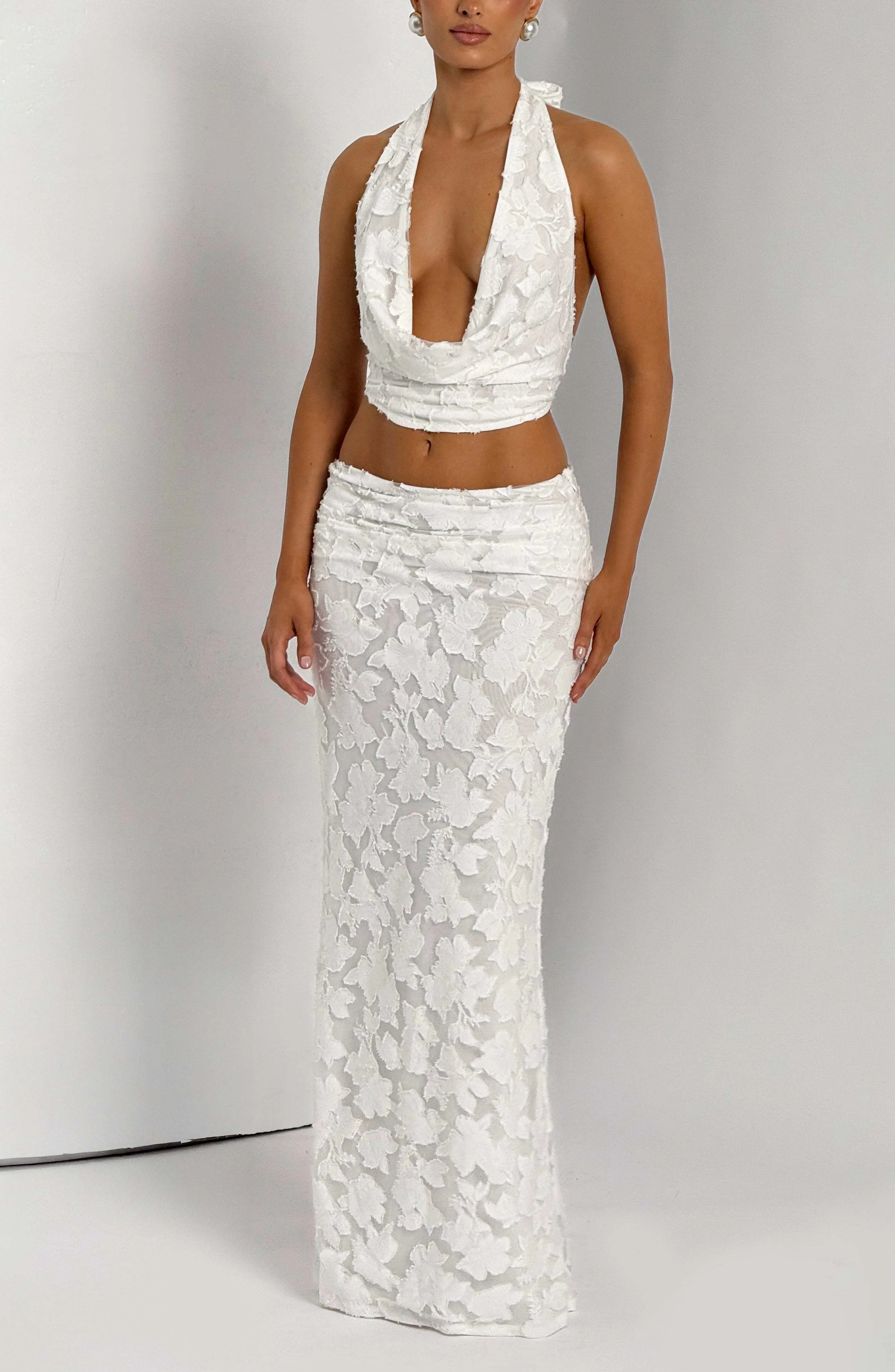 Myra Maxi Skirt - Ivory - Image 3