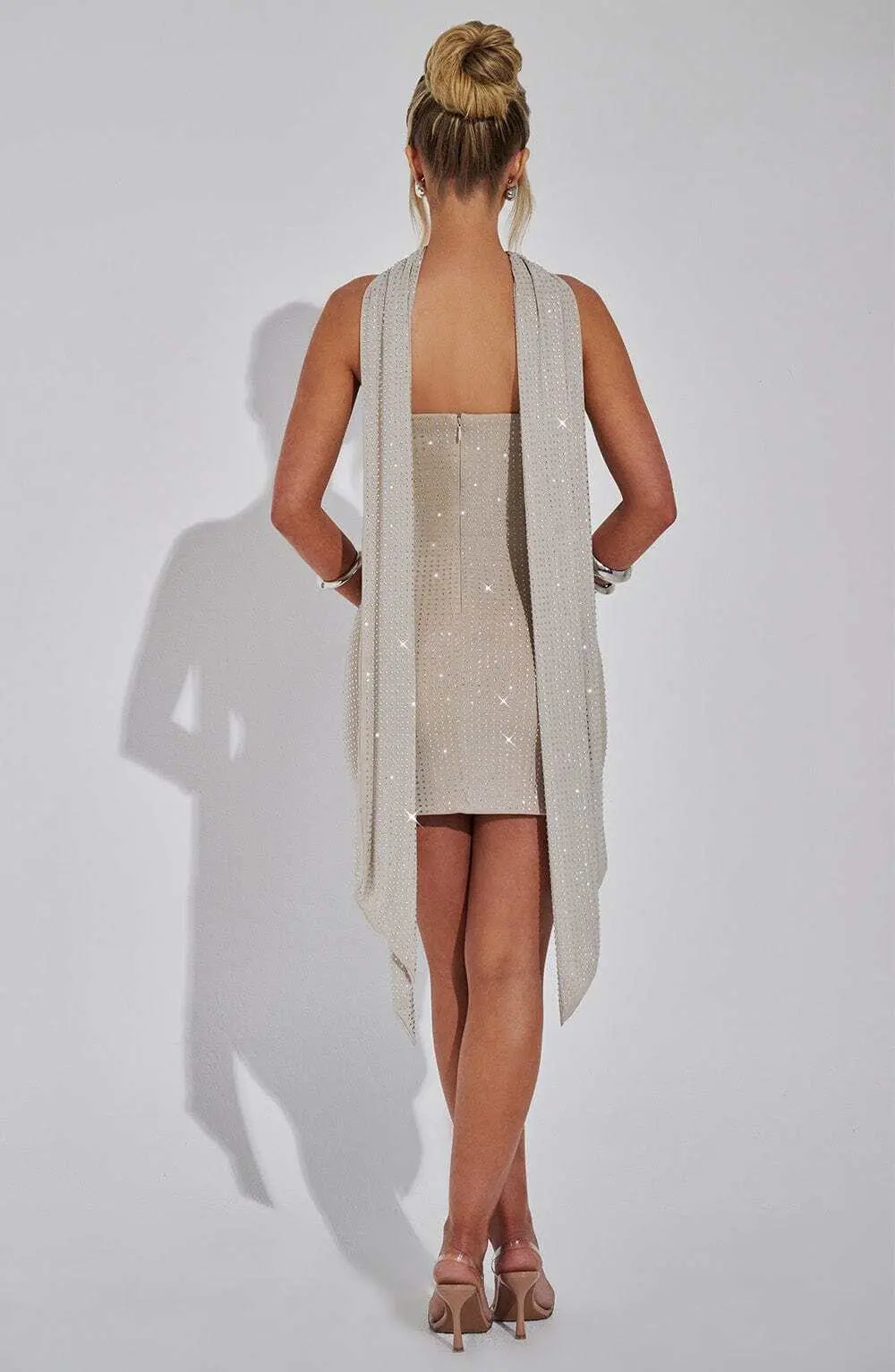 Ginni Scarf - Silver/Nude - Image 6