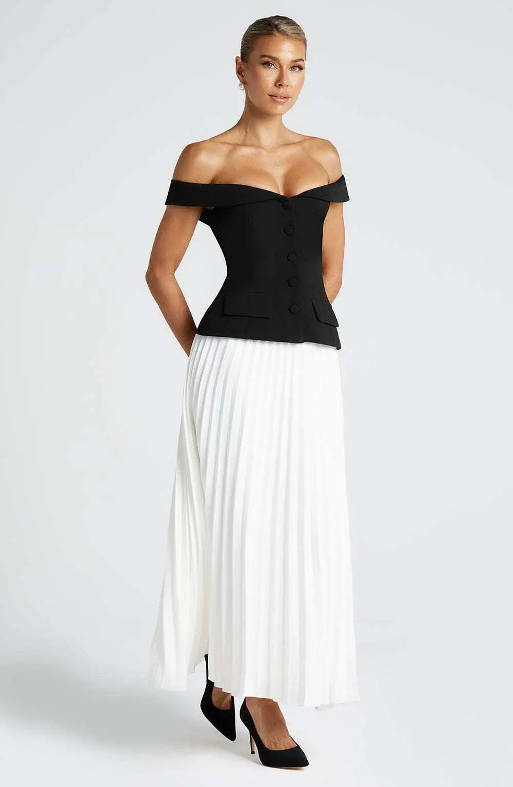 Penny Midi Skirt - Ivory - Image 2