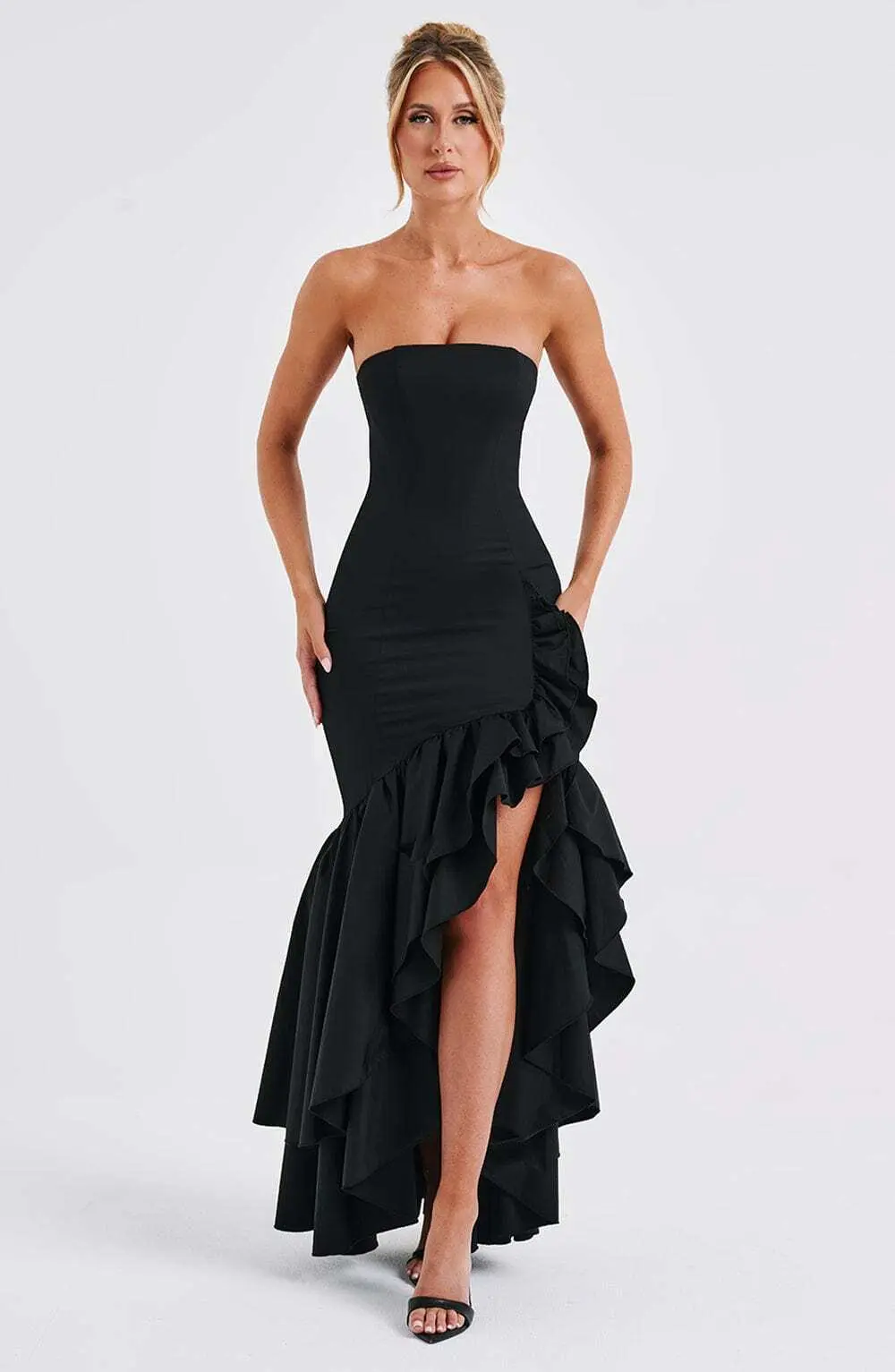 Angelina Maxi Dress - Black - Image 8