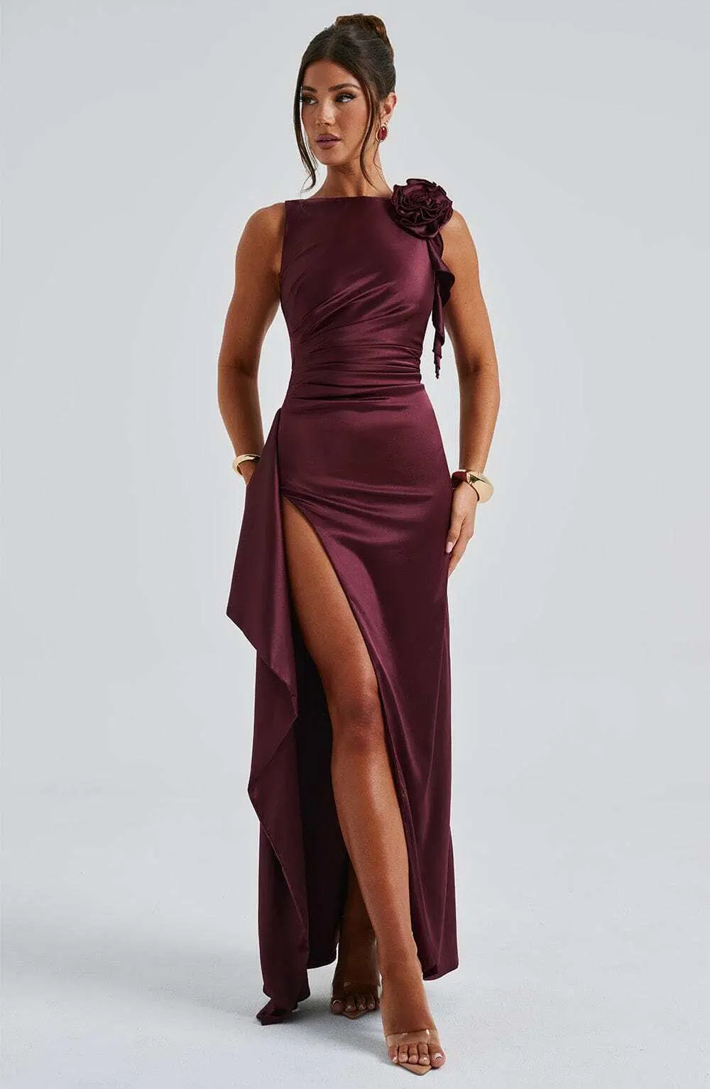 Peggy Maxi Dress - Cherry Lacquer - Image 8