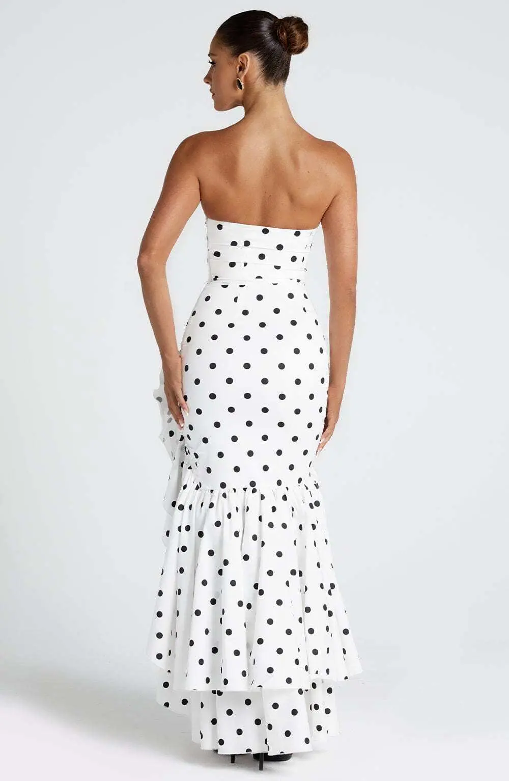Angelina Maxi Dress - Black Polka Dot Print - Image 3