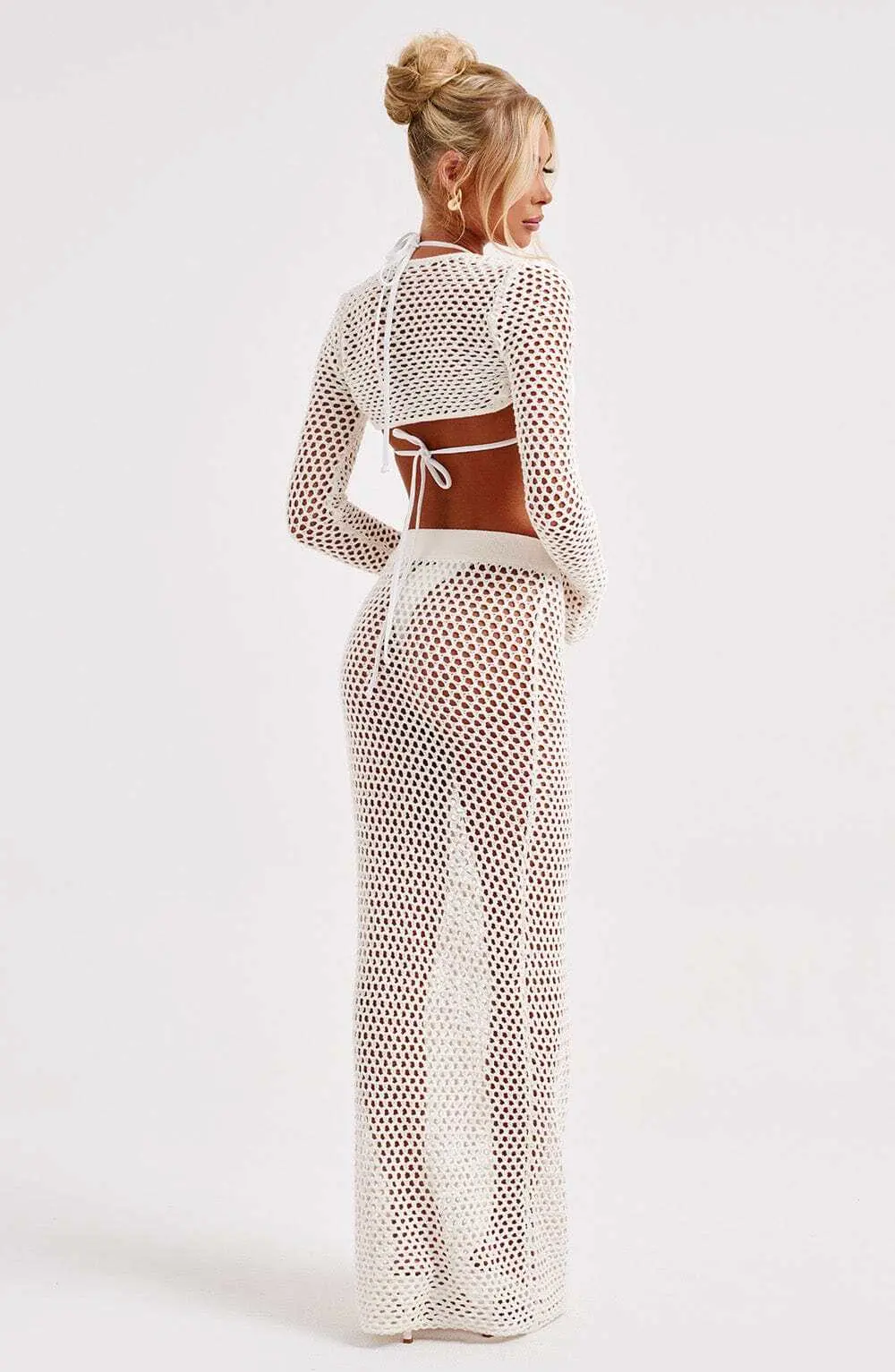 Riella Maxi Skirt - White - Image 3