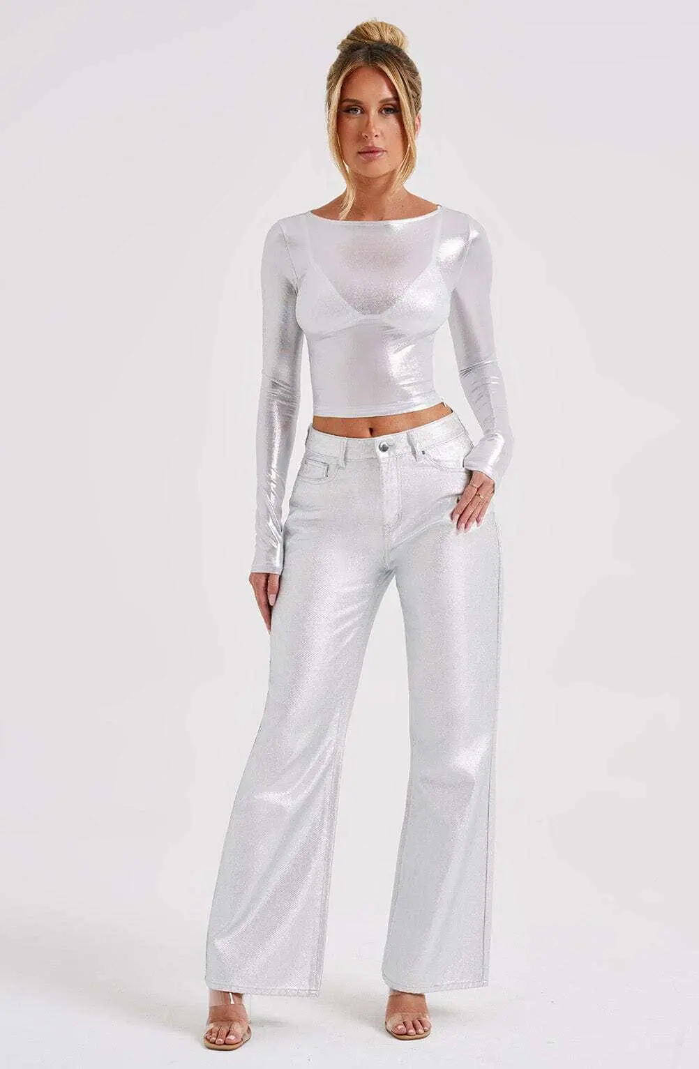 Cassidy Pant - Silver - Image 11