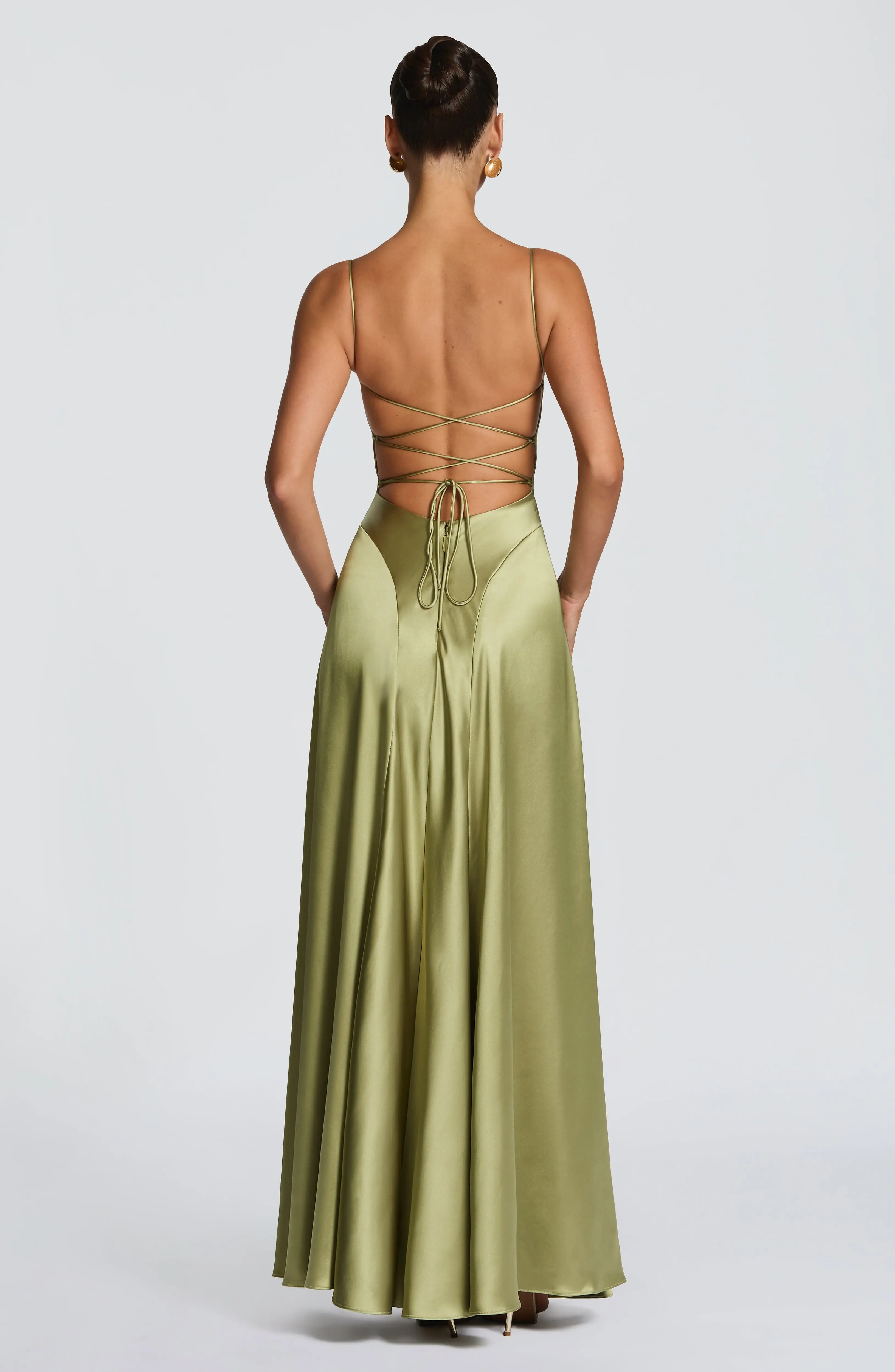 Adelina Maxi Dress - Light Olive - Image 2