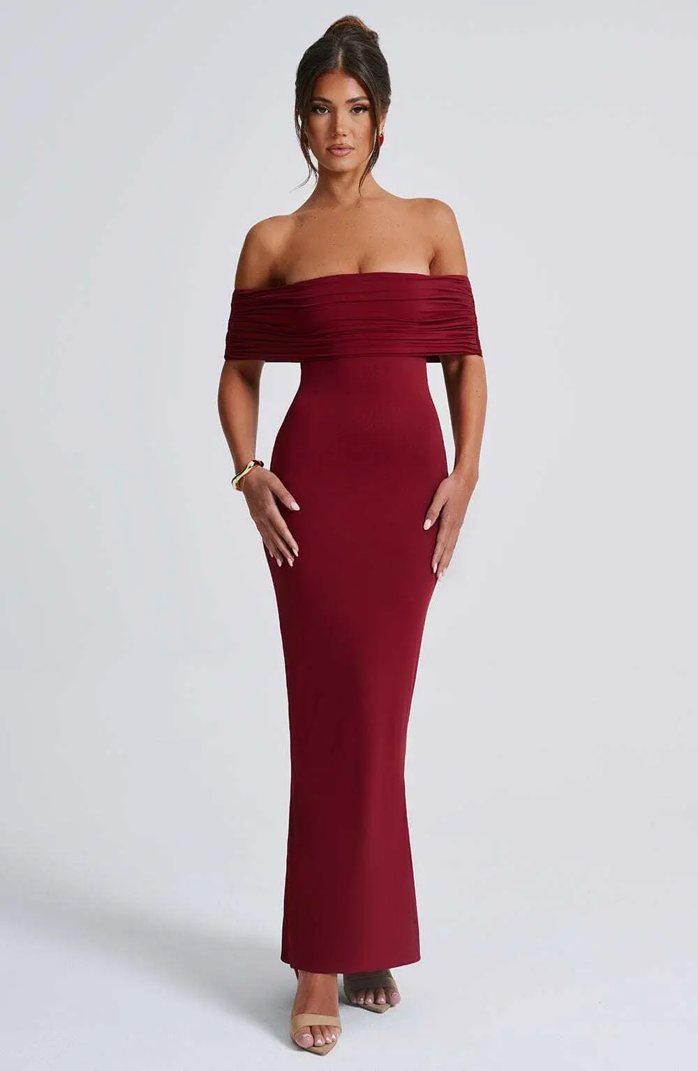 Belinda Maxi Dress - Burgundy - Image 4