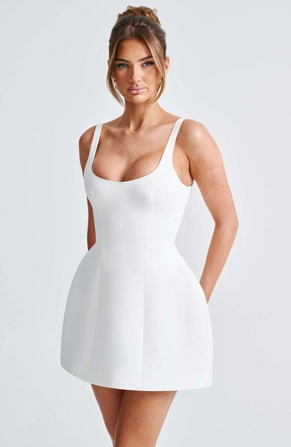 Claretta Mini Dress Ivory - Image 5
