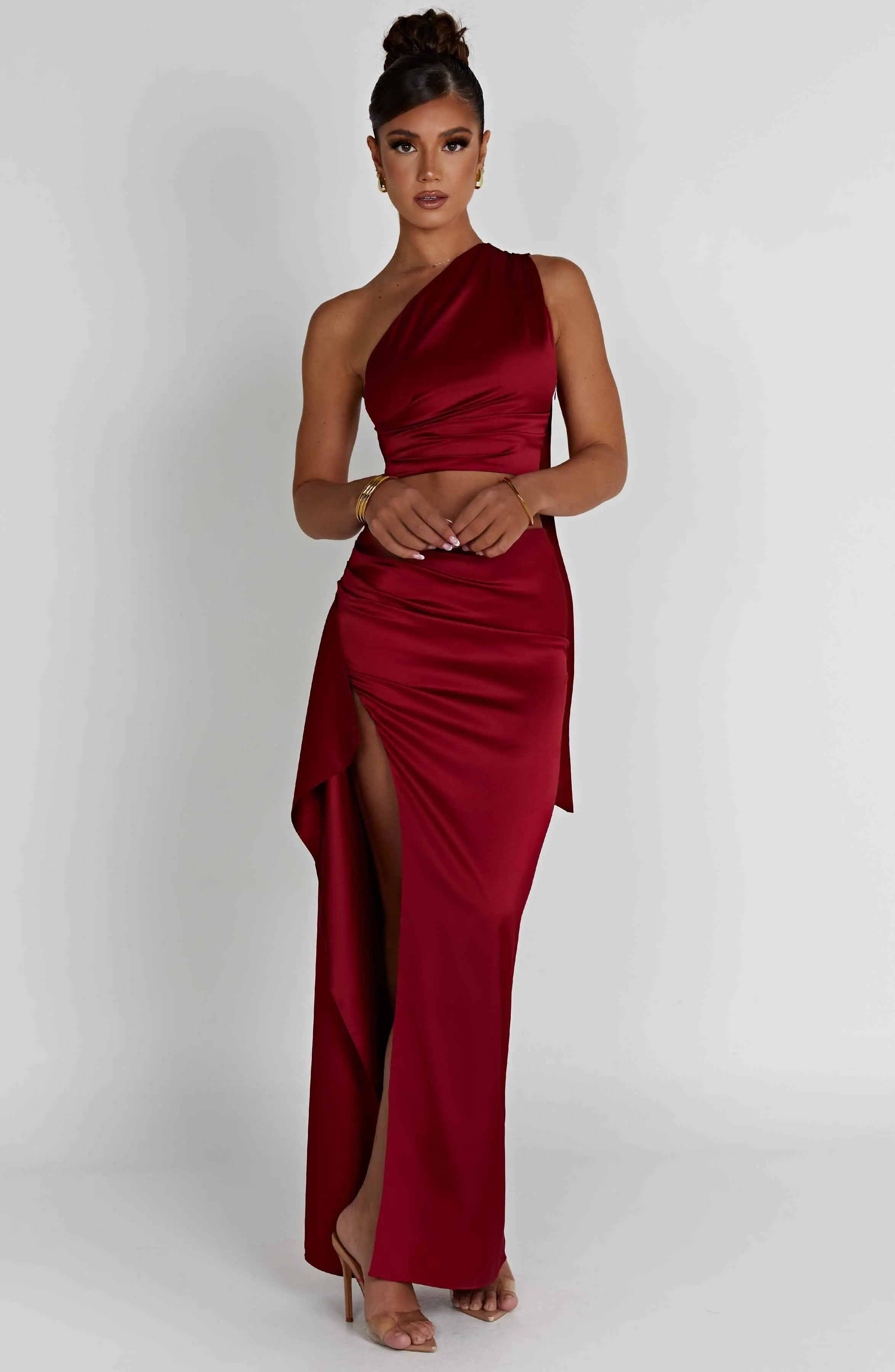 Halsey Maxi Skirt - Wine - Image 11