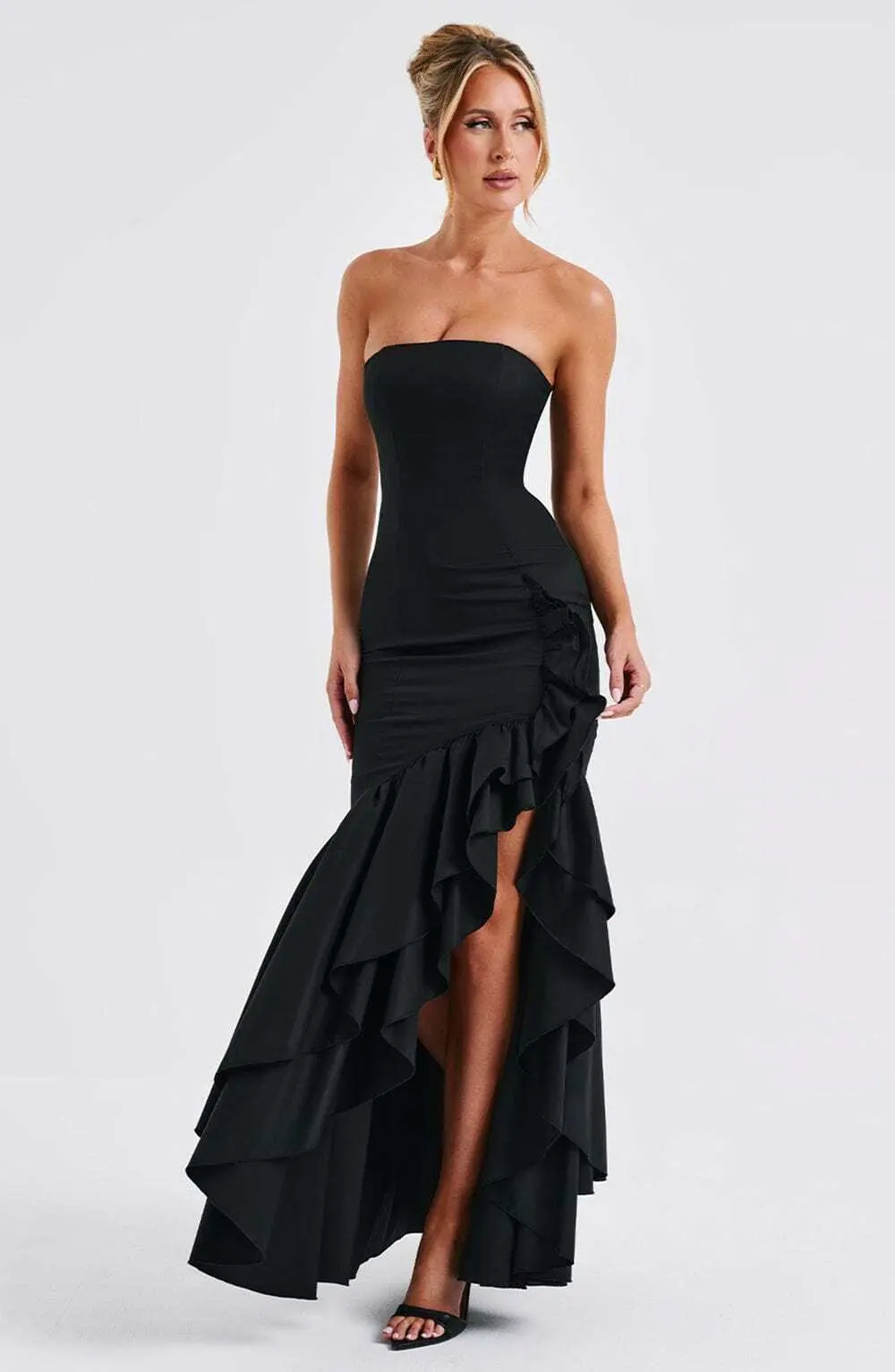 Angelina Maxi Dress - Black - Image 4