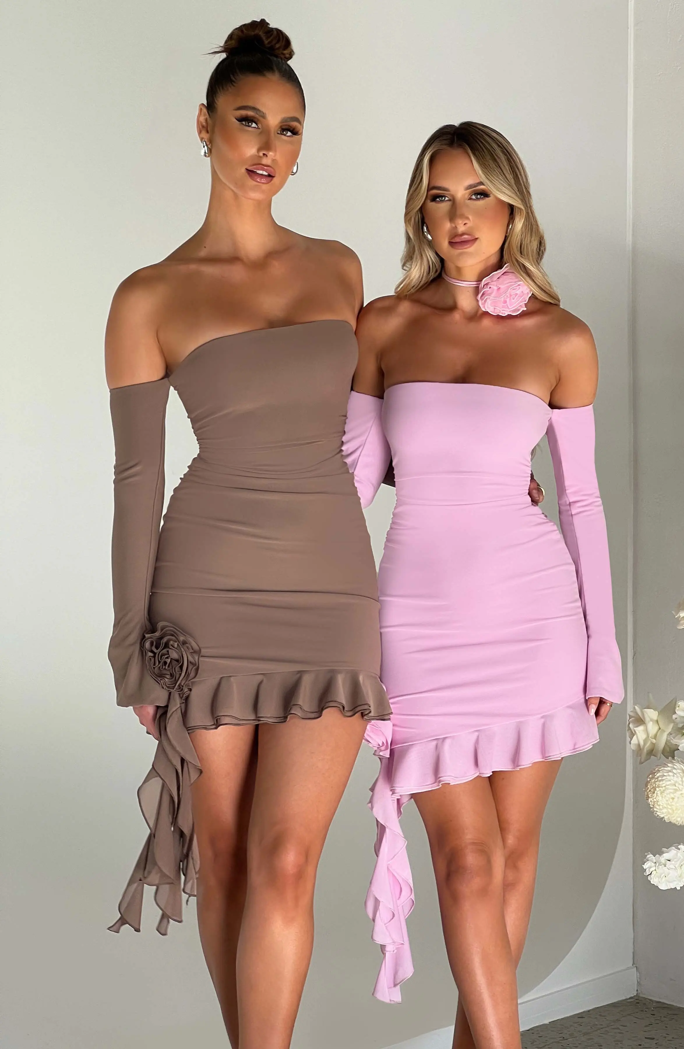 Alix Mini Dress - Chocolate - Image 4
