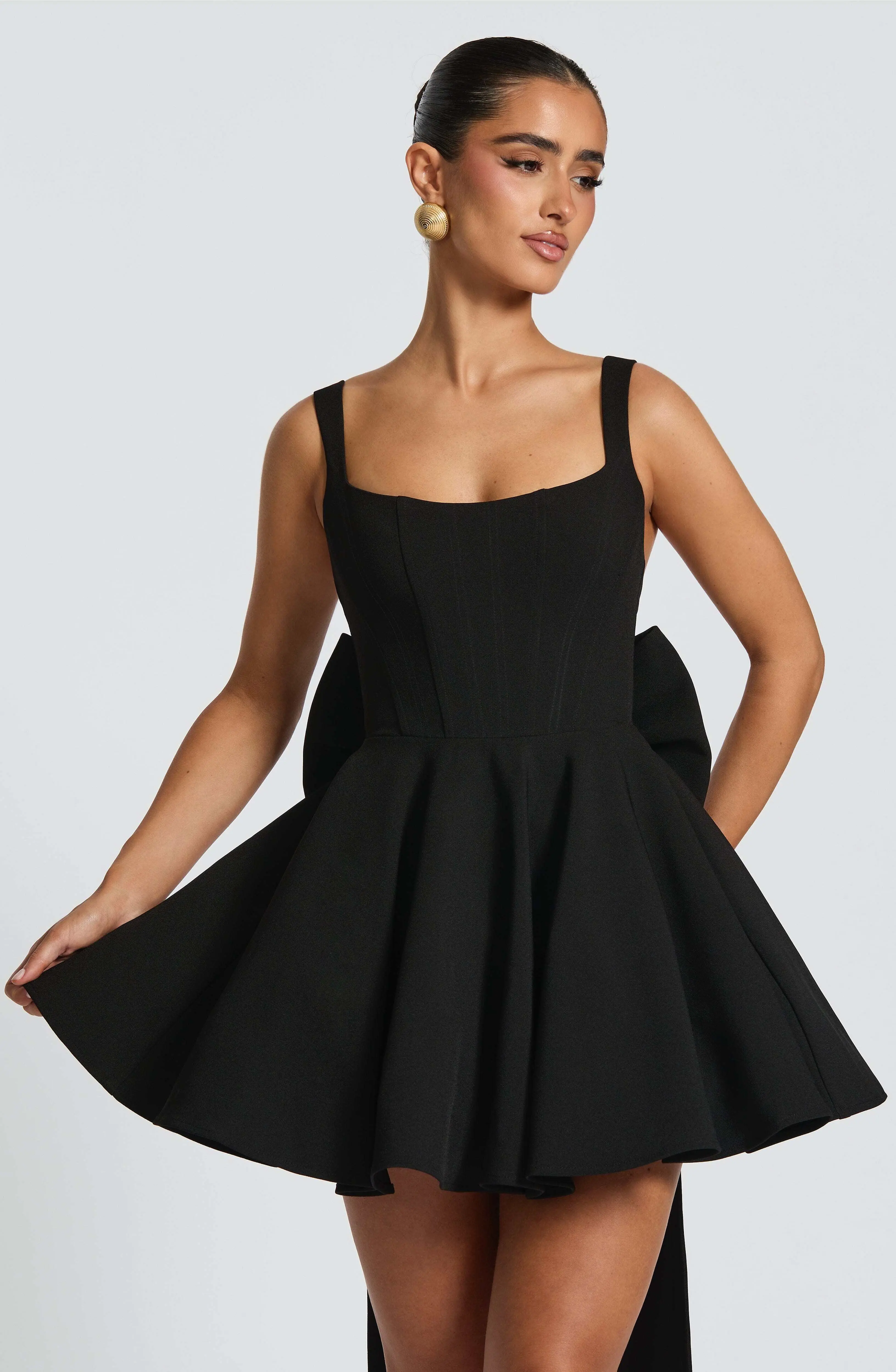 Rue Mini Dress - Black - Image 6