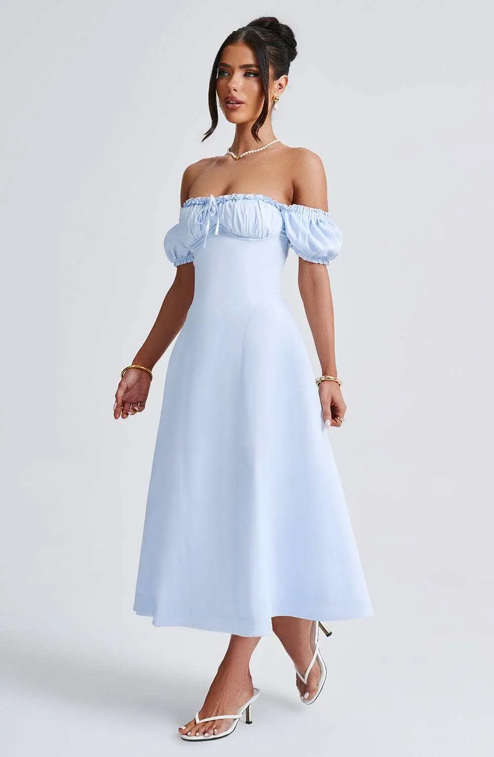 Elora Midi Dress - Blue - Image 5