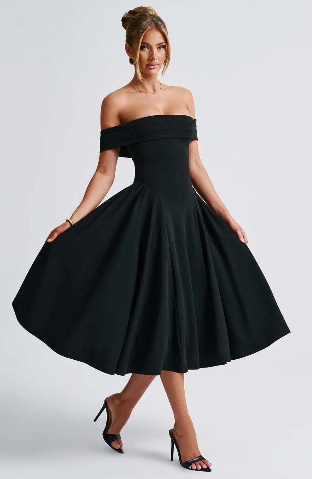 Miranda Midi Dress - Black - Image 2