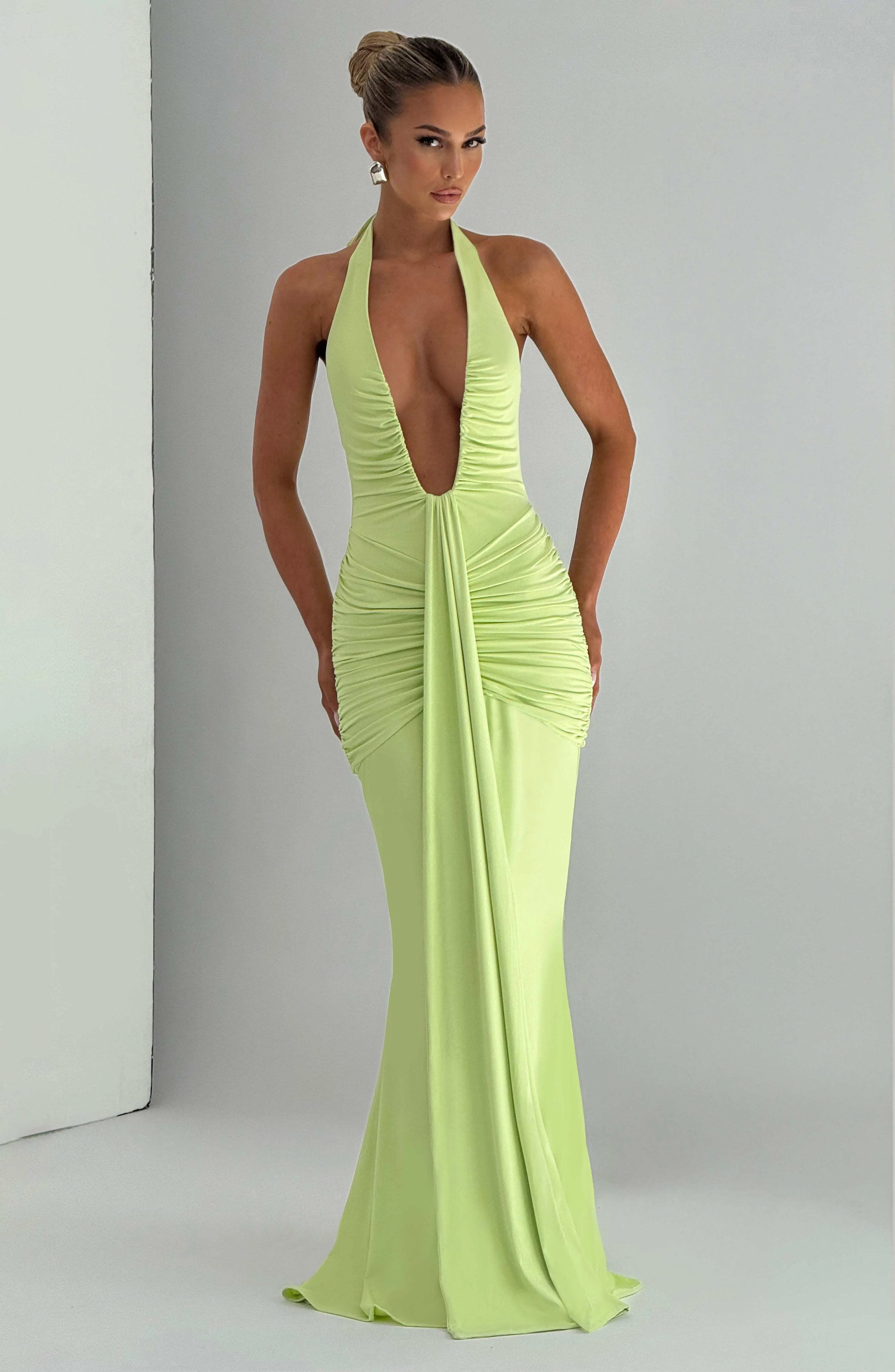 Rosetta Maxi Dress - Lime - Image 2