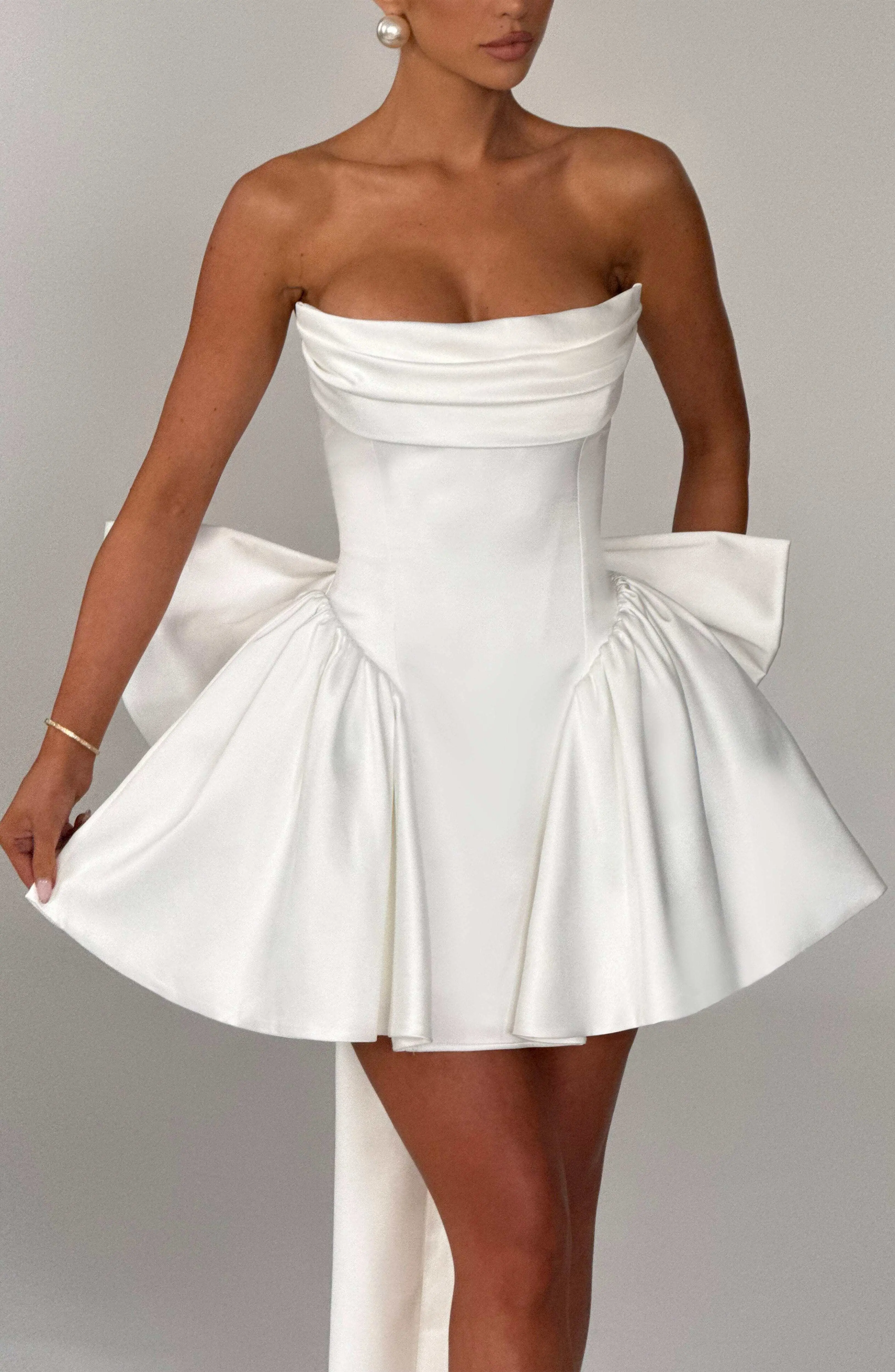 Trinity Mini Dress - Ivory - Image 6