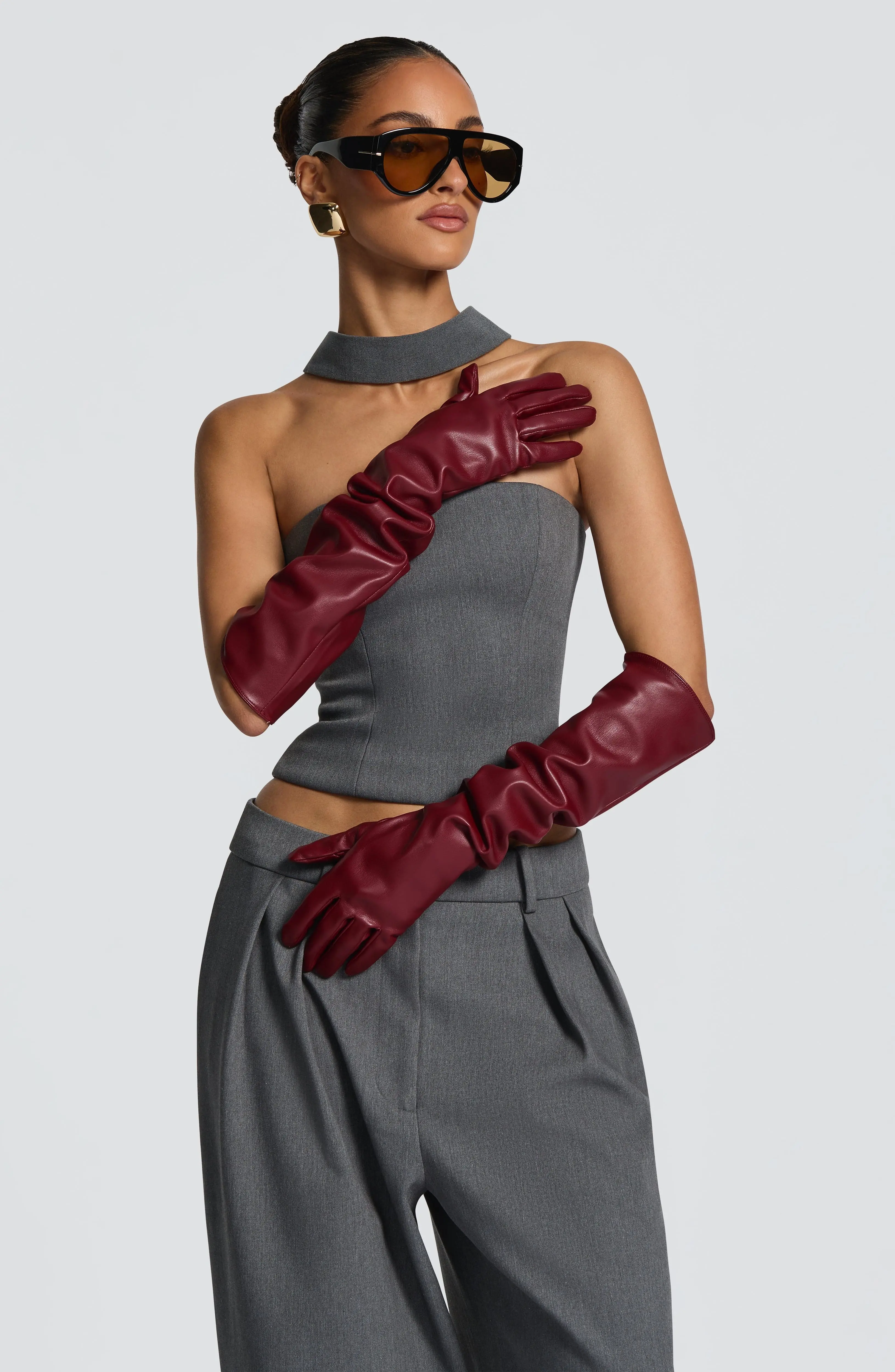 Frankie Gloves - Burgundy - Image 2