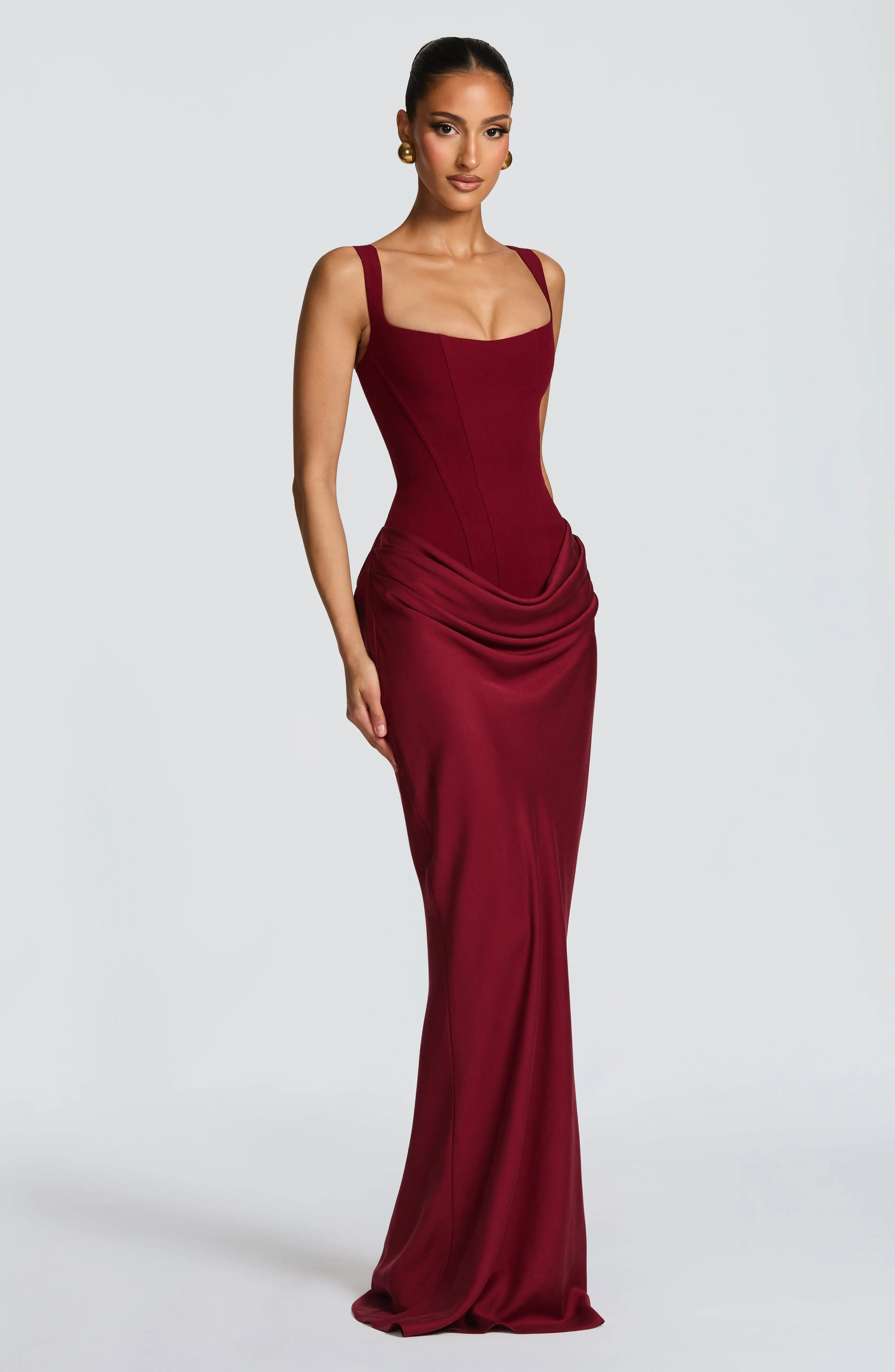 Cornelia Maxi Dress - Burgundy - Image 4