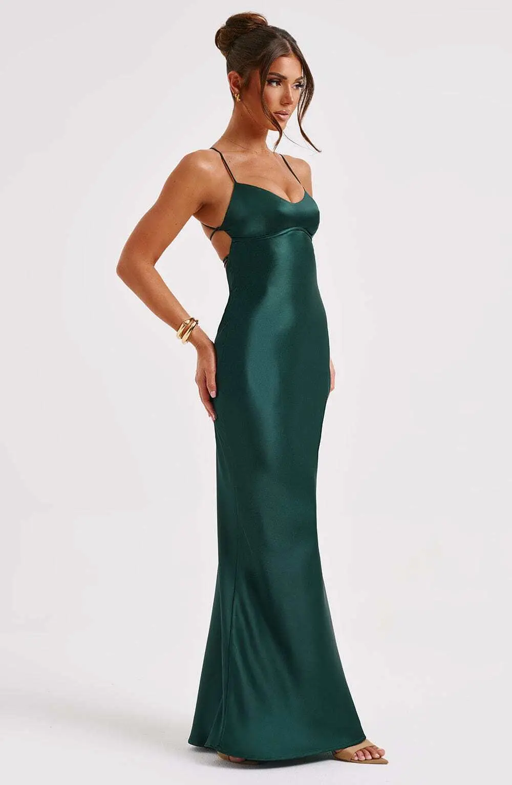 Malika Maxi Dress - Emerald - Image 3