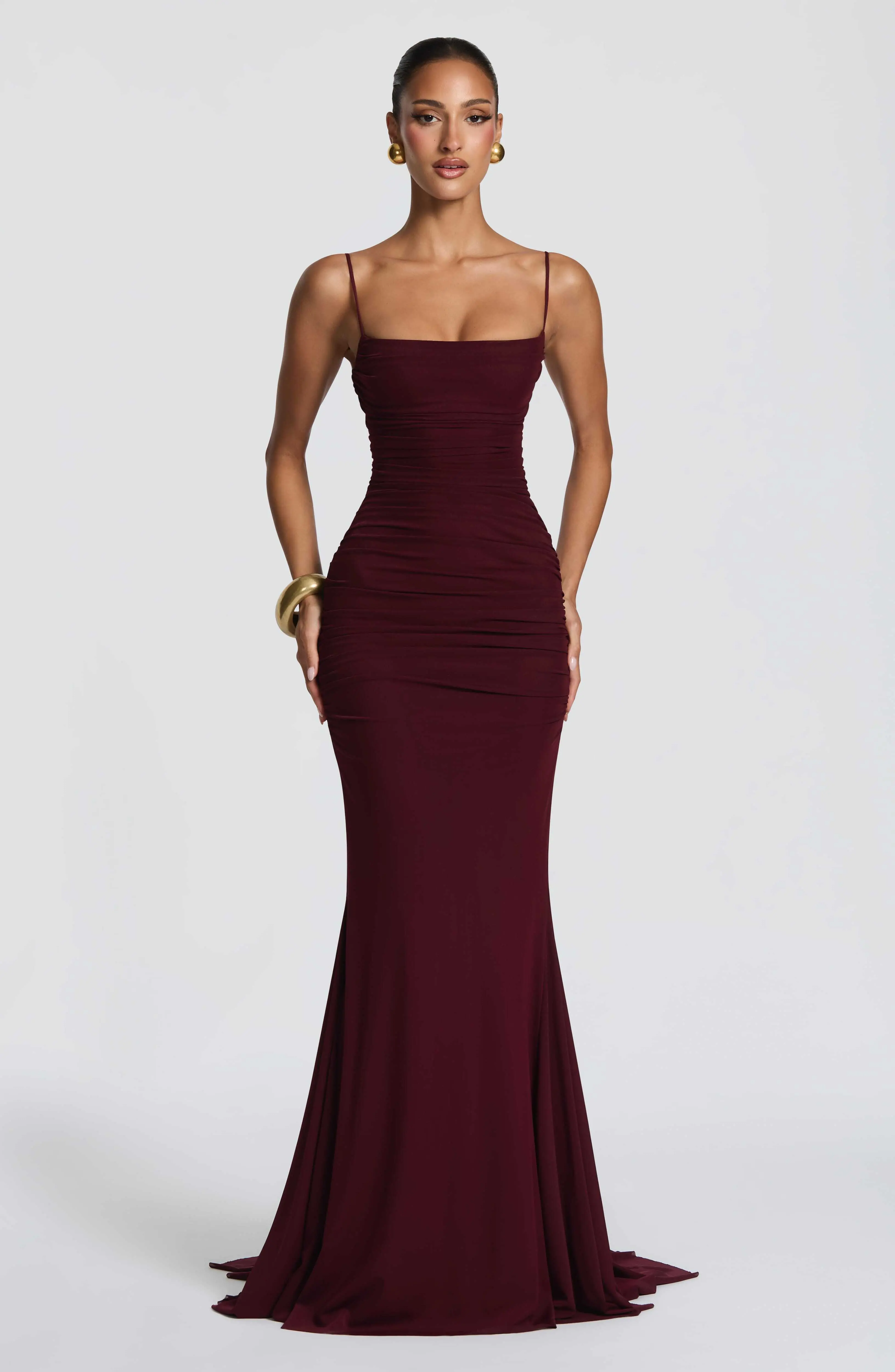 Zaria Gown - Cherry Lacquer
