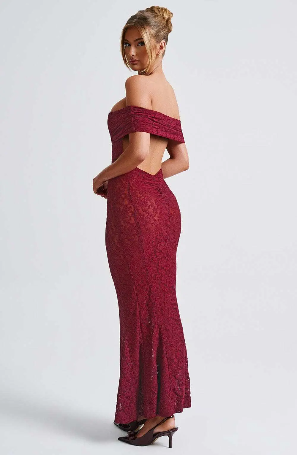 Stephanie Maxi Dress - Burgundy - Image 6