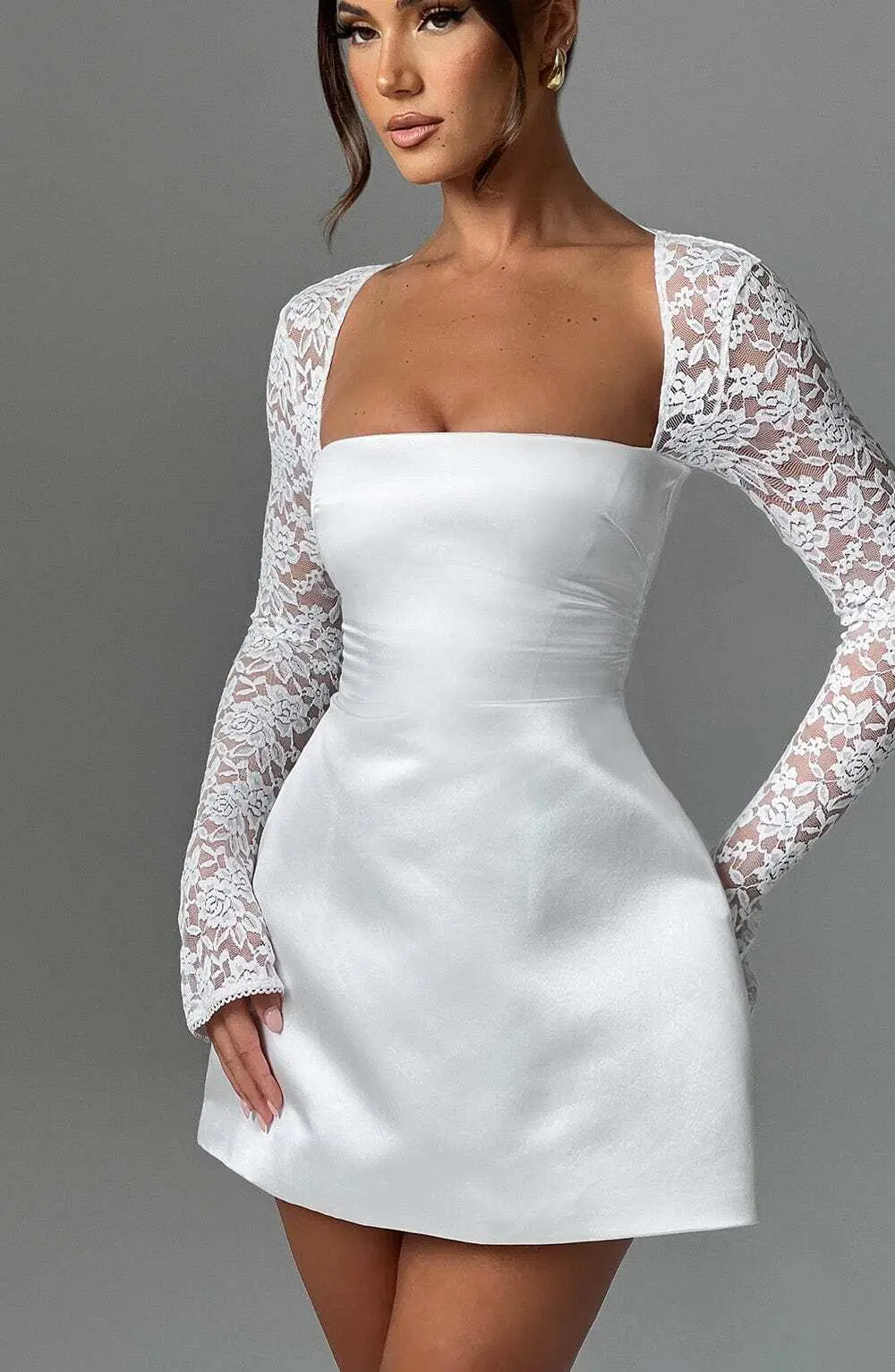 Sadie Mini Dress - Ivory - Image 7