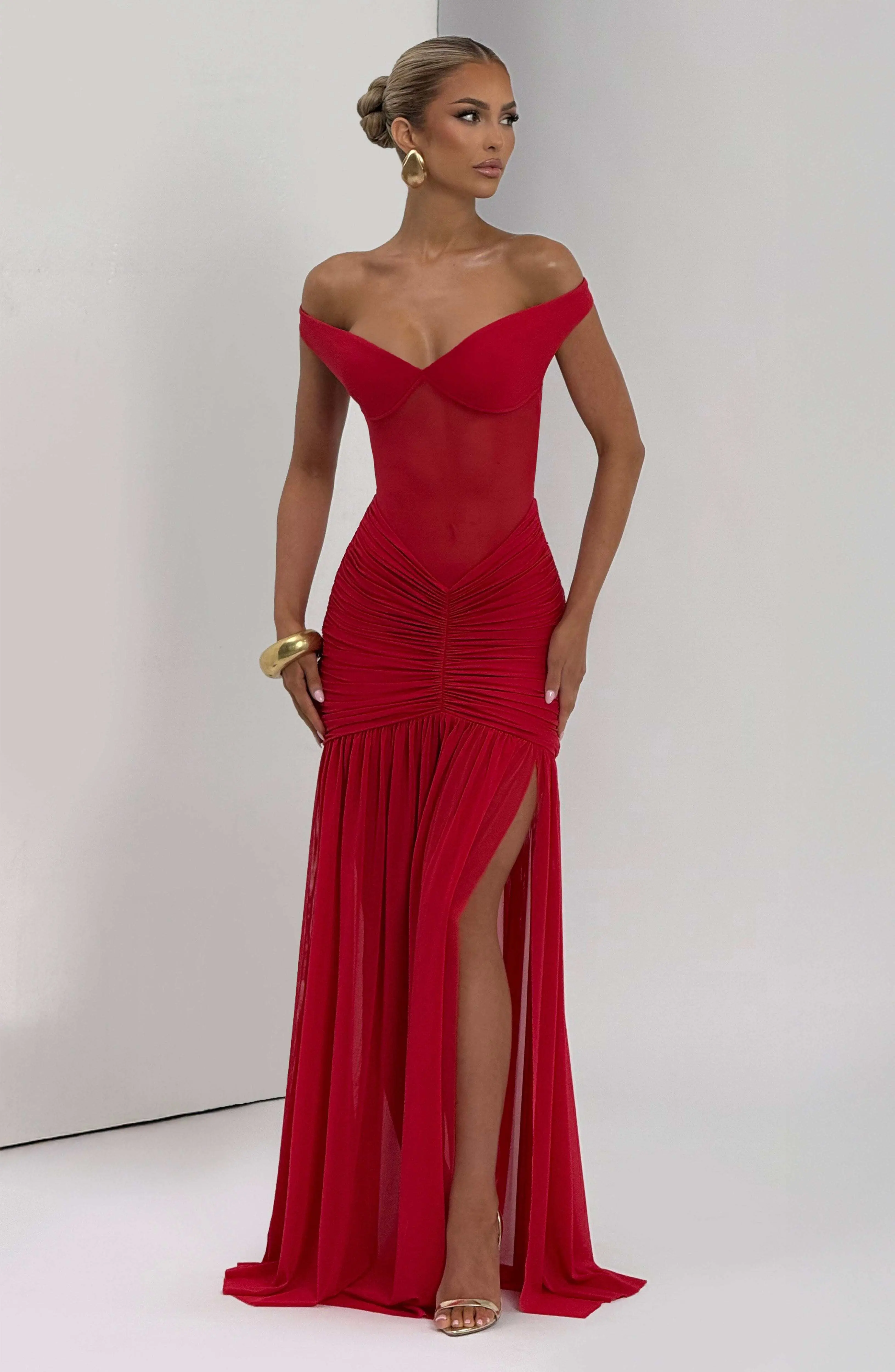 Alaia Maxi Dress - Red - Image 9