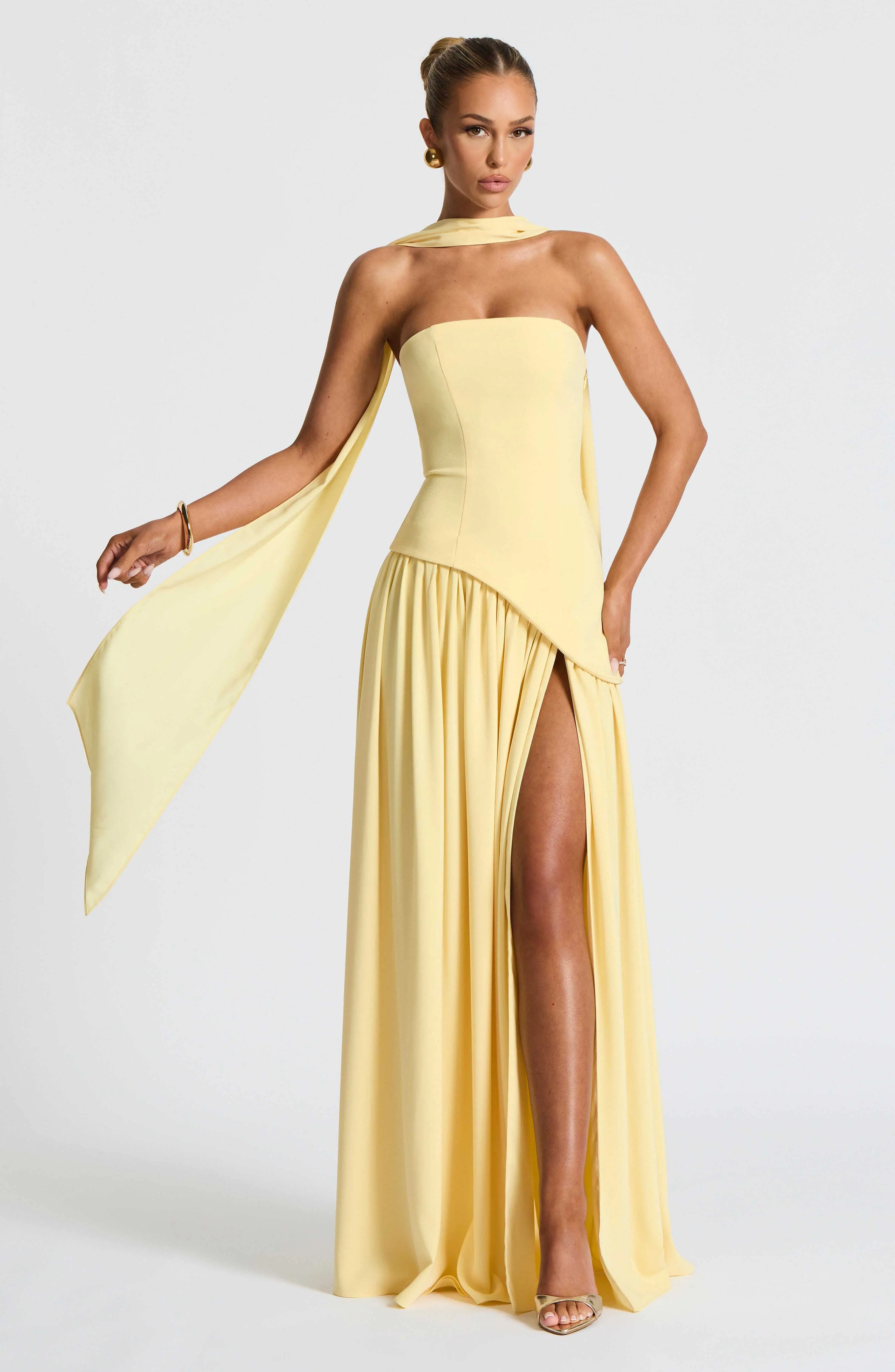 Maliyah Maxi Dress - Lemon - Image 2