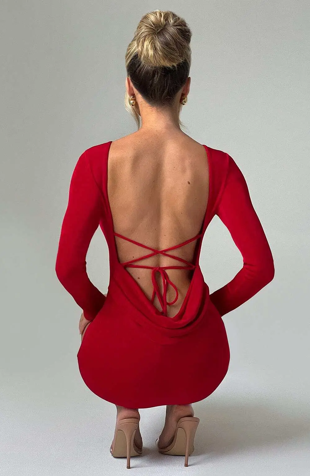 Una Mini Dress - Red - Image 9