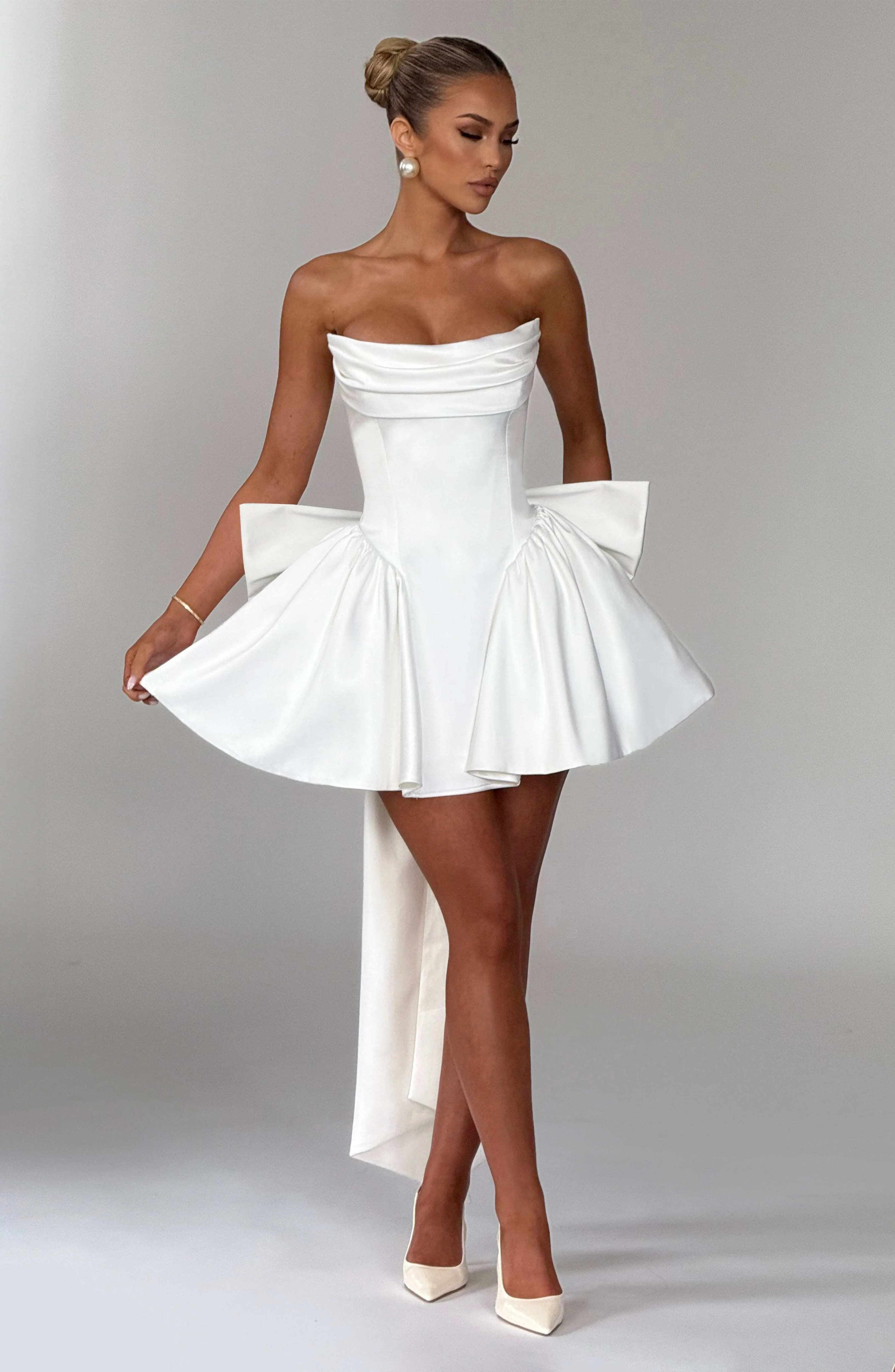 Trinity Mini Dress - Ivory - Image 3