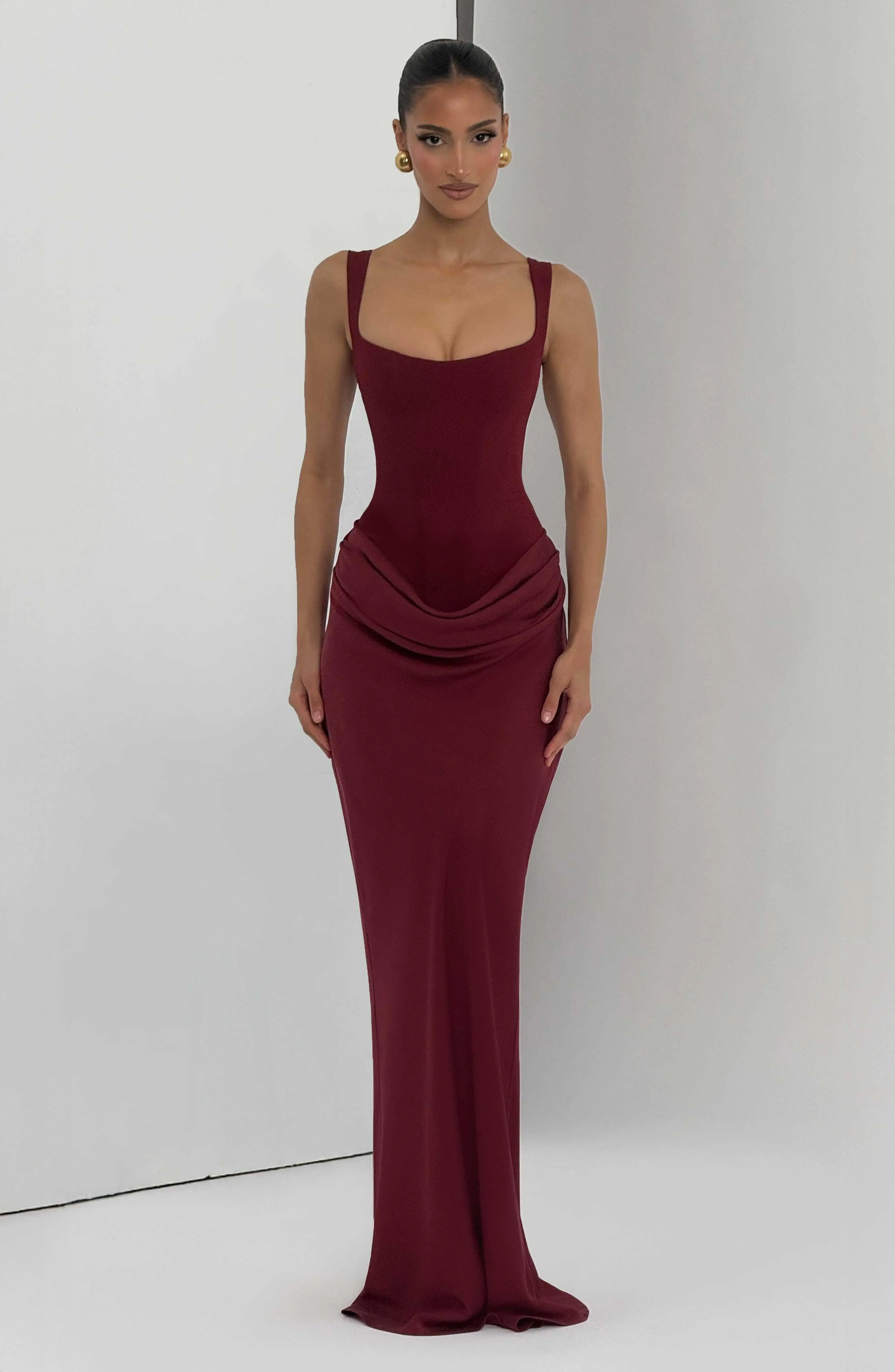 Cornelia Maxi Dress - Burgundy - Image 7