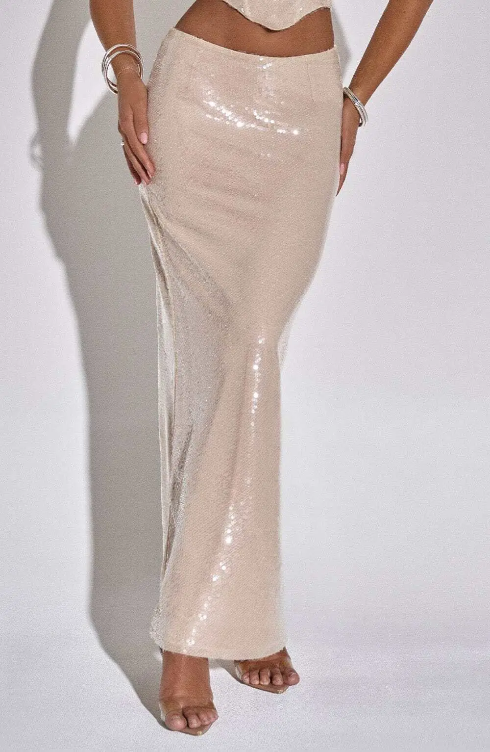 Larisa Maxi Skirt - Nude - Image 5