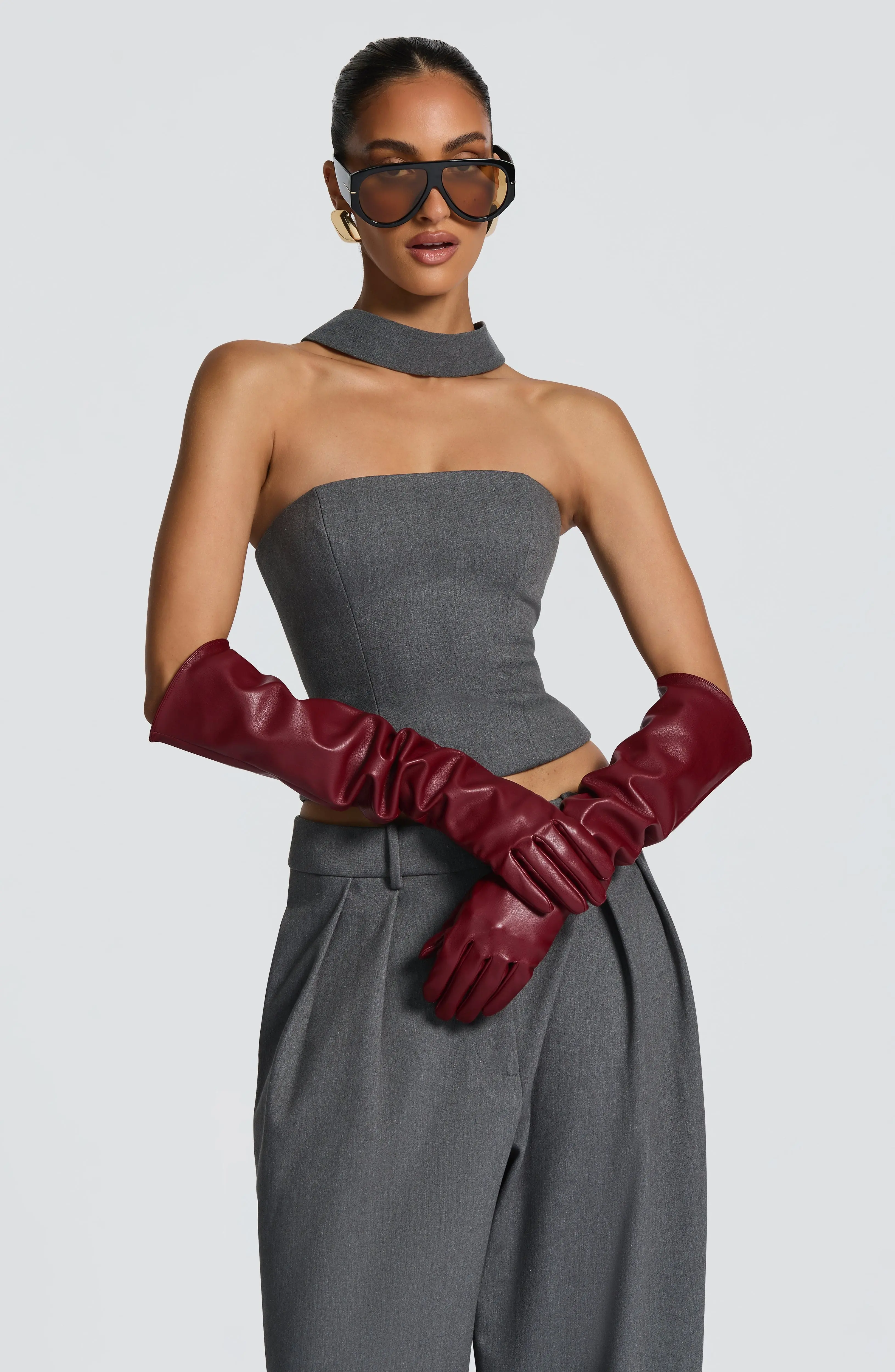 Frankie Gloves - Burgundy - Image 8