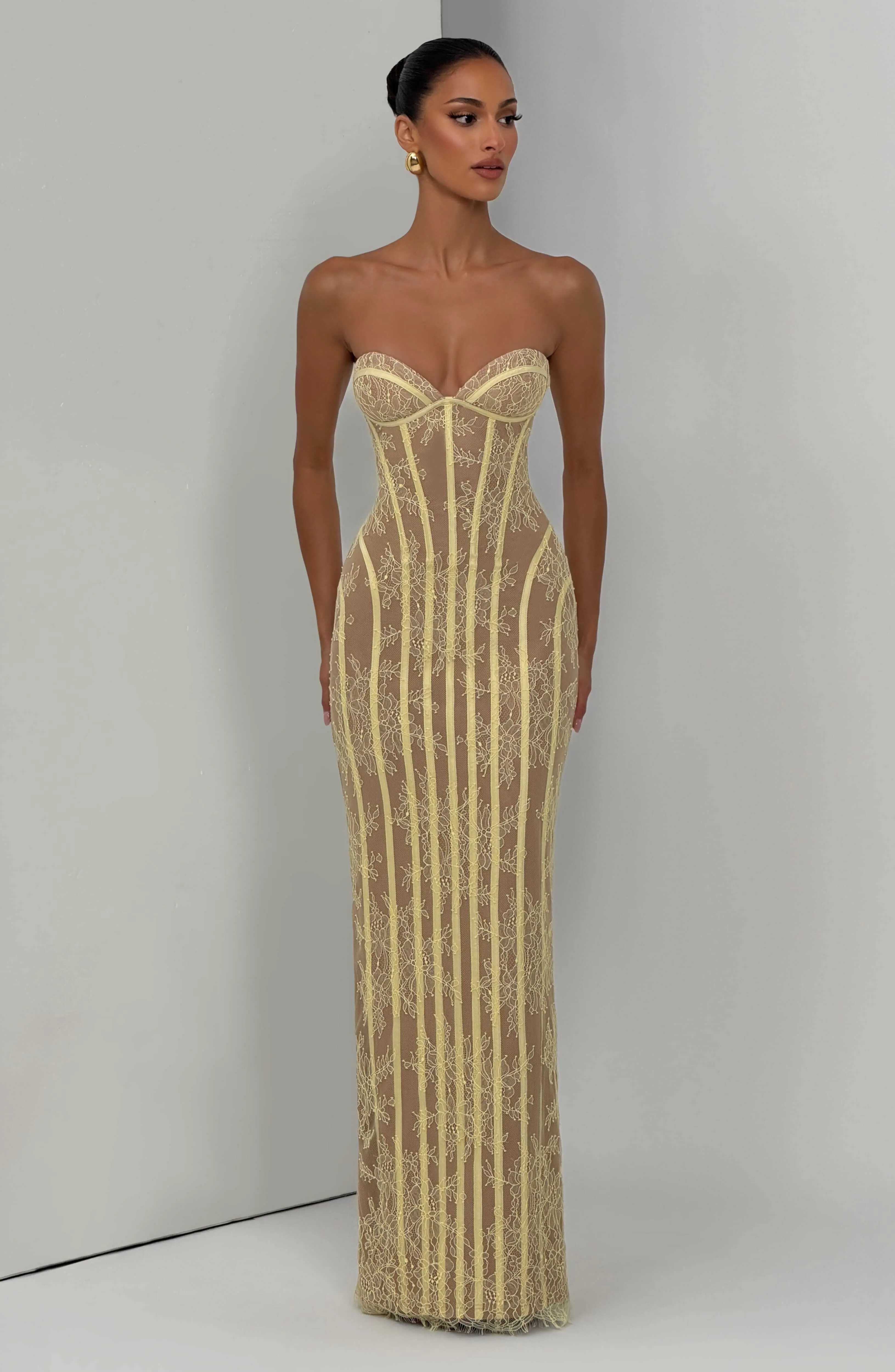 Sian Maxi Dress - Lemon - Image 8